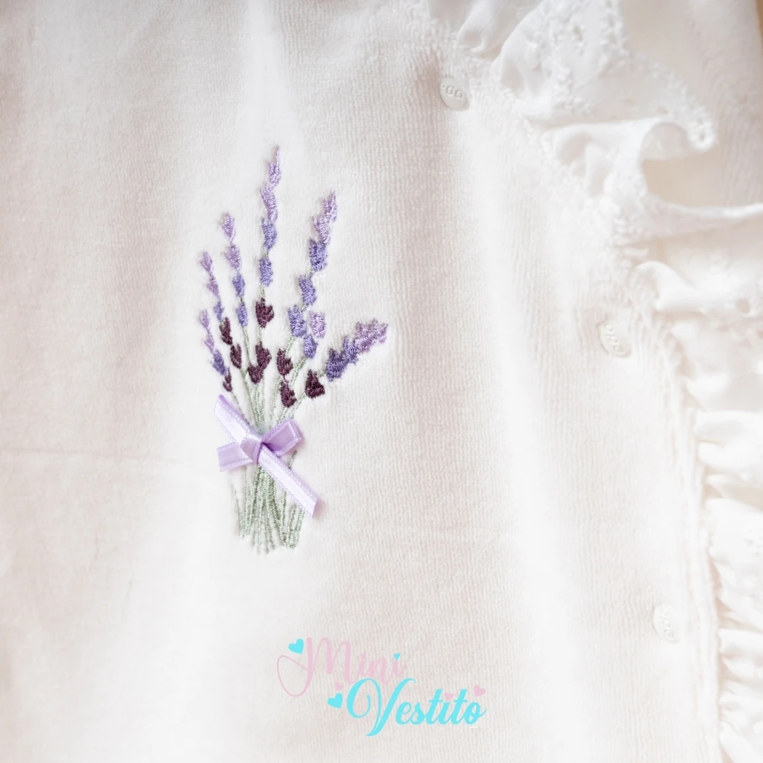 Lavanta Desenli  % 100 Pamuk Kadife Battaniyeli 5 Li Set