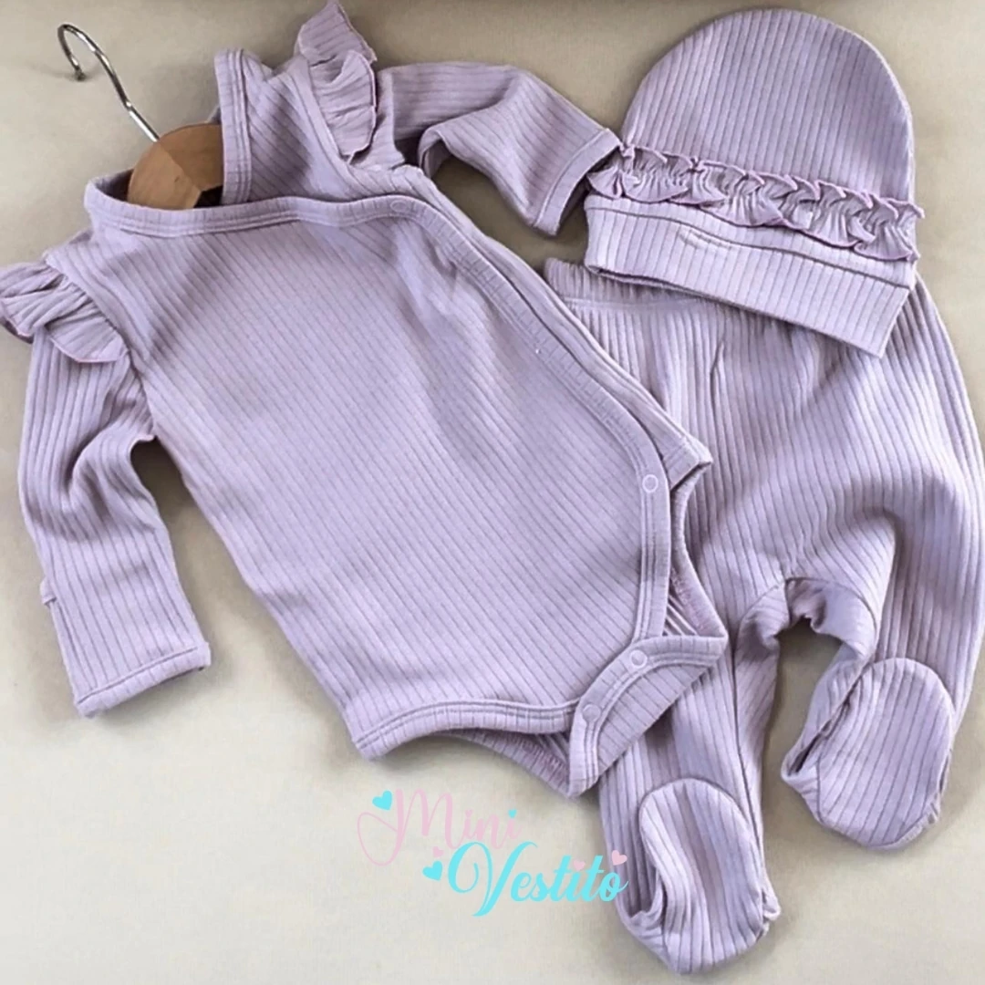 Ella Şapkası Fırfırlı Kendinden Eldivenli 3 Parça Takım Set