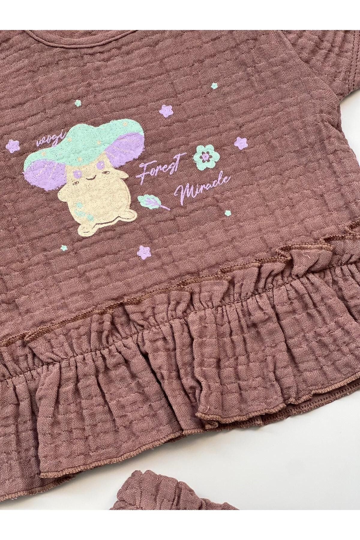 Maria % 100 Organic Muslin Şortlu İkili Takım