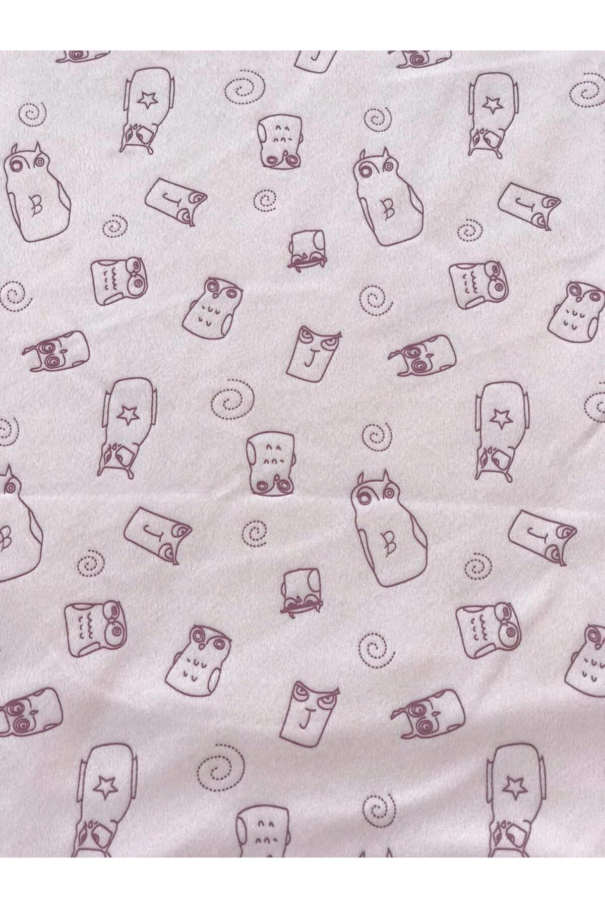 Bebitof Baykuşlu Velboa Battaniye Pembe