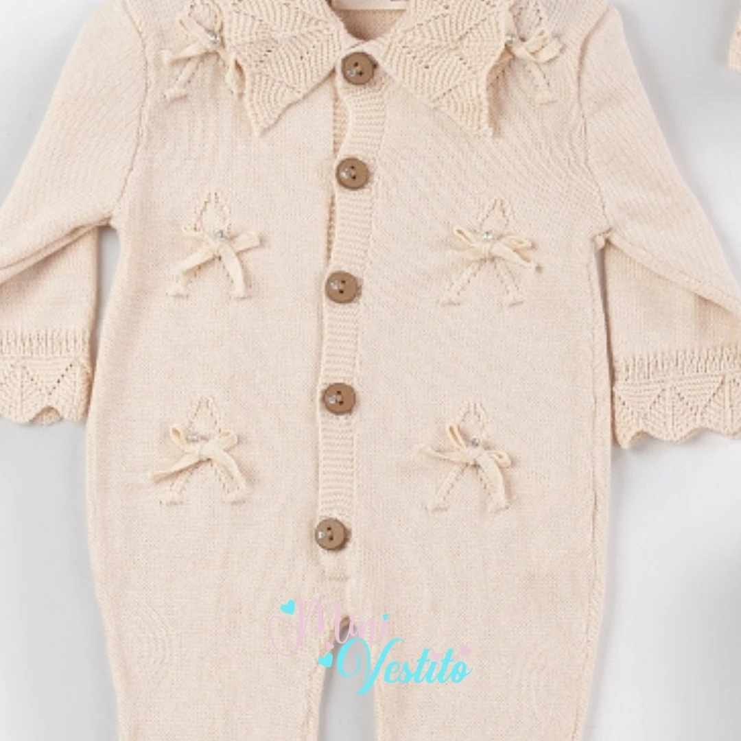 “Soft Elegance Triko 5’li Yenidoğan Seti – %100 Pamuk” 🧸✨