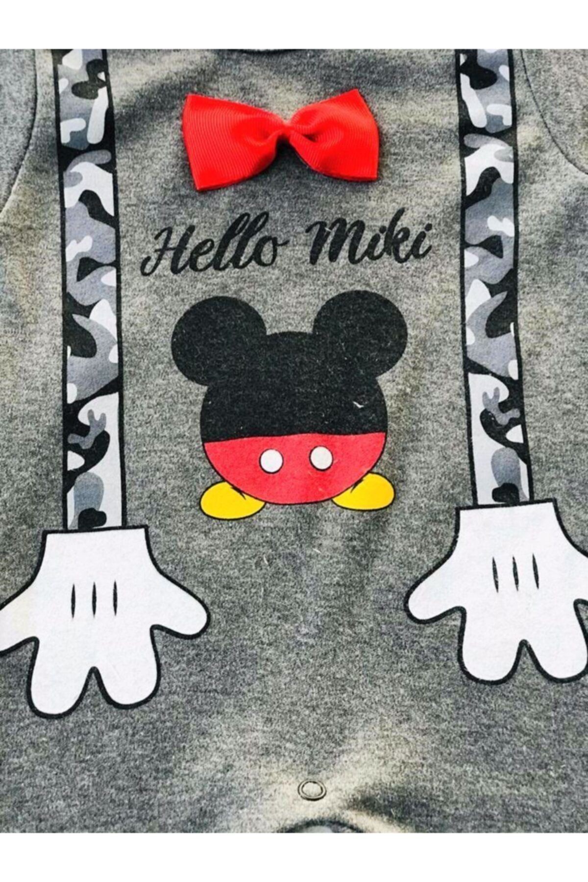 Hello Miki Desenli Papyonlu Yazlık Tulum