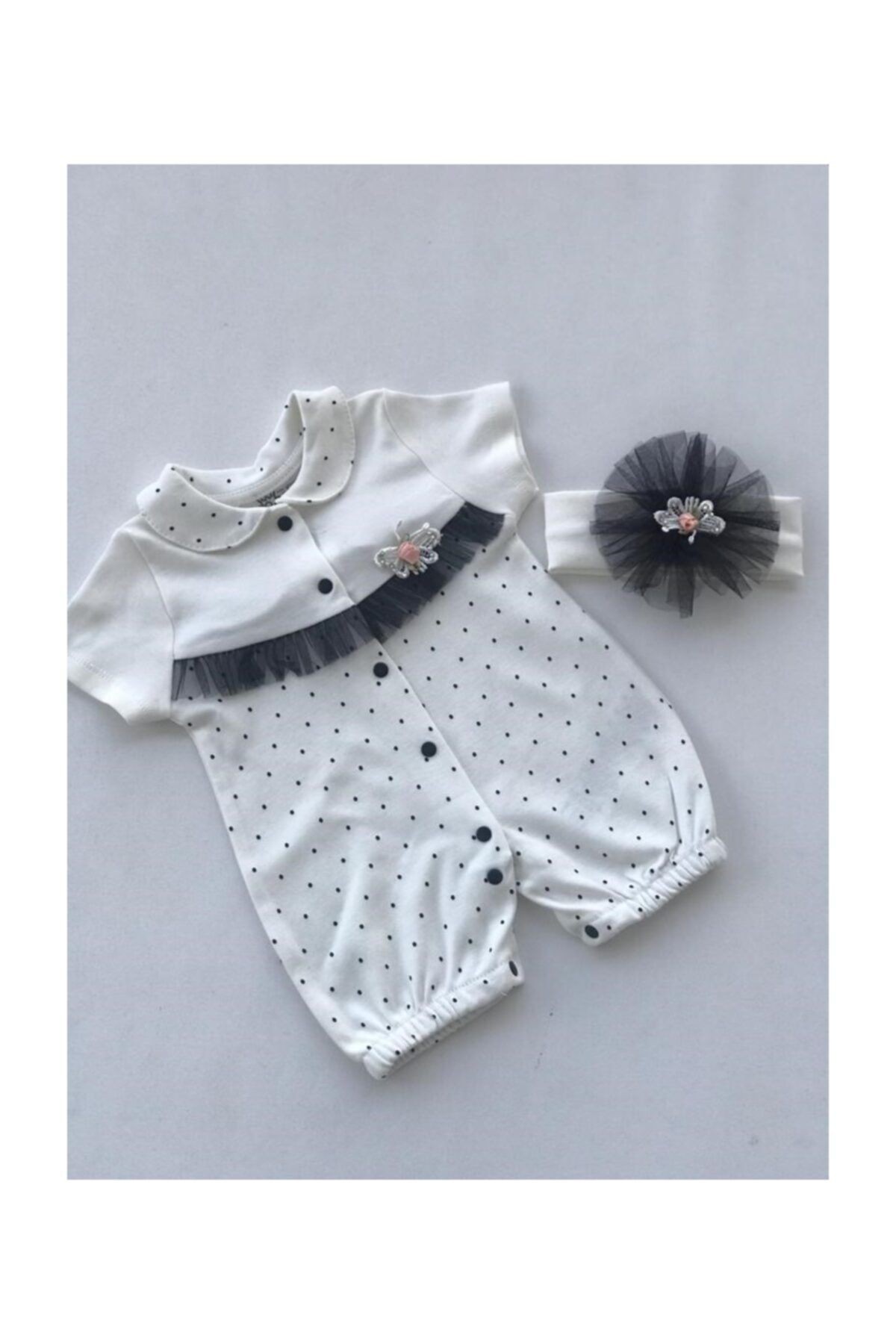 Eda Bebe Puantiyeli Short Tulum