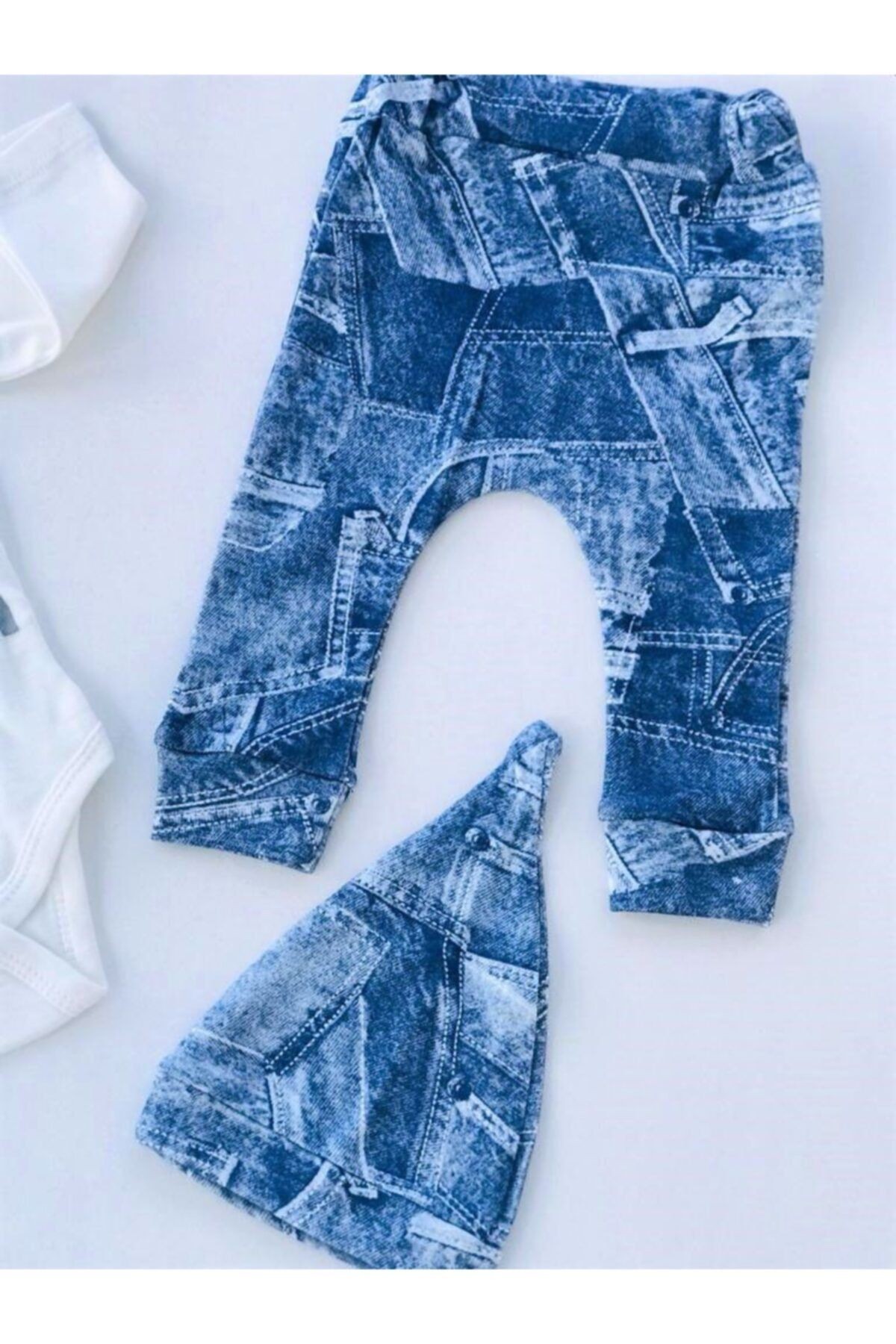 Unisex Çocuk Baby Boss Kot Görünümlü Star Ayıcık 3 Lü Set