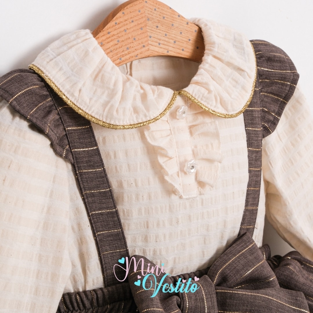 Paris Bebe Yakalı Alttan Çıtçıtlı Romper