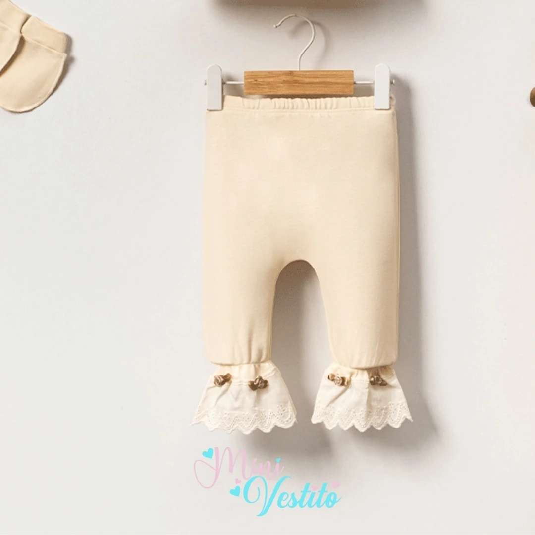 Yakası Güpürlü Güllü Natürel 7 Li Set