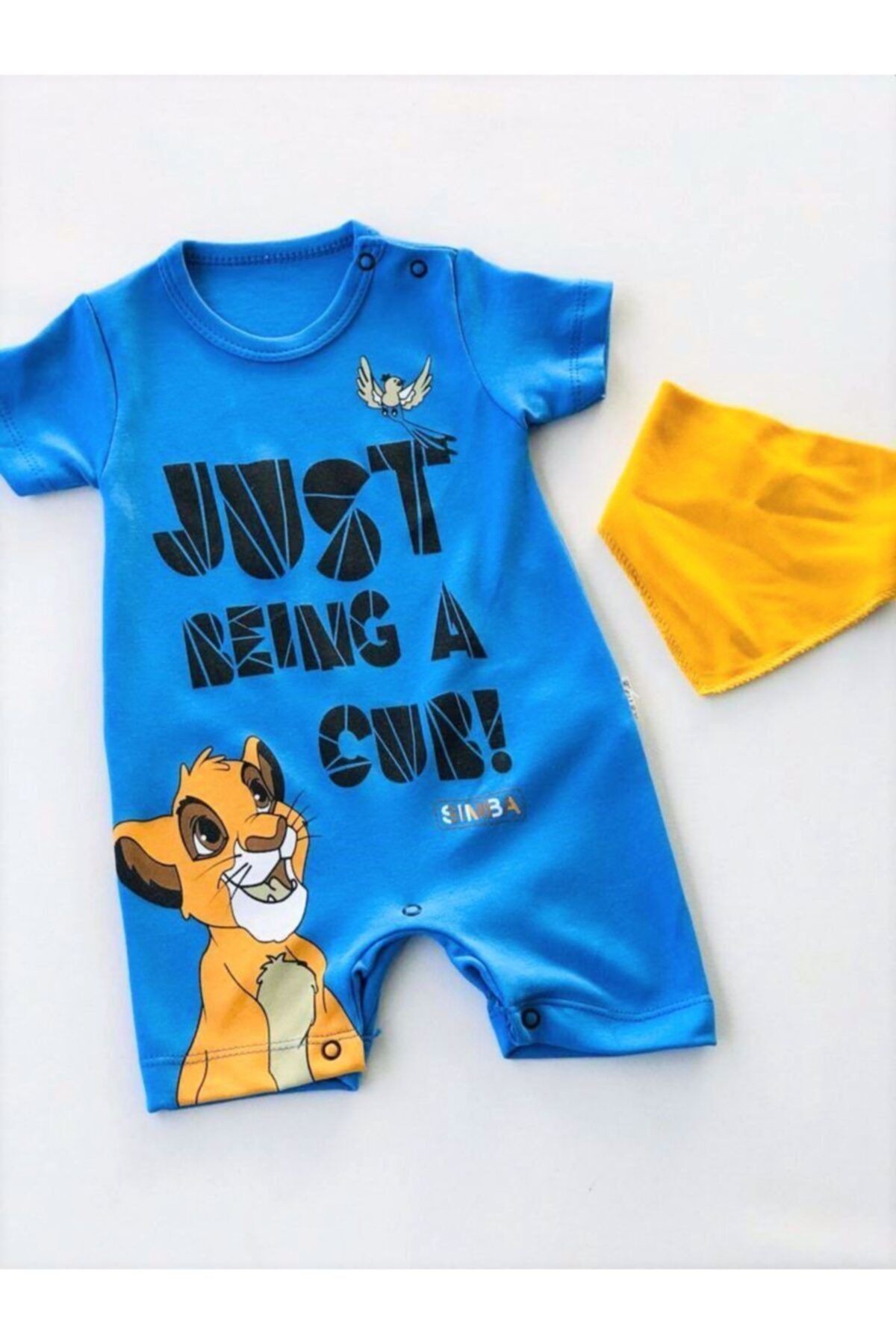 Unisex Bebek Kısa Kollu Tulum