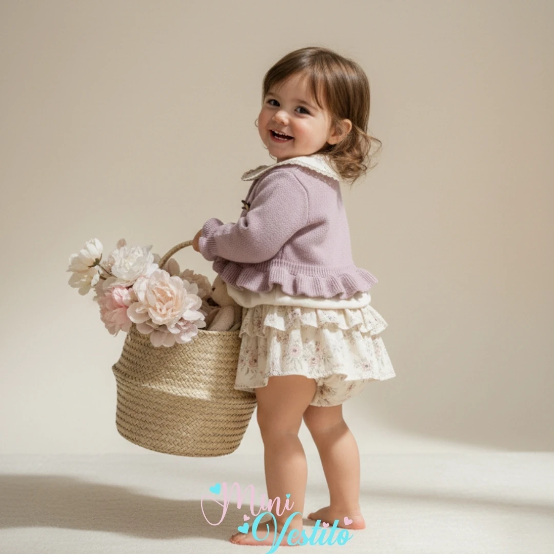 Fırfır Etekli Triko Hırkalı Bebe Yakalı Takım💖💖