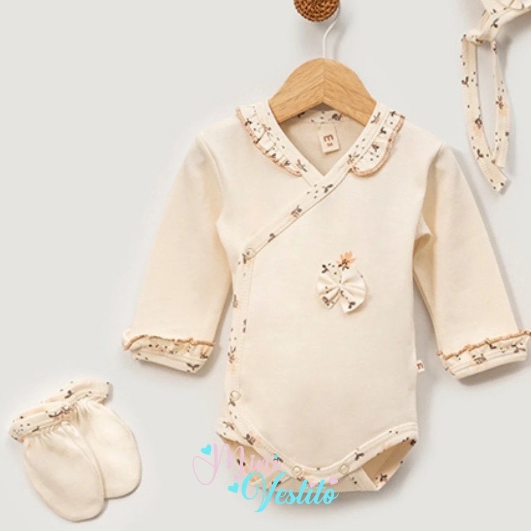 Sally Fırfırlı Lora Şapkalı Battaniyeli 5 Li Set