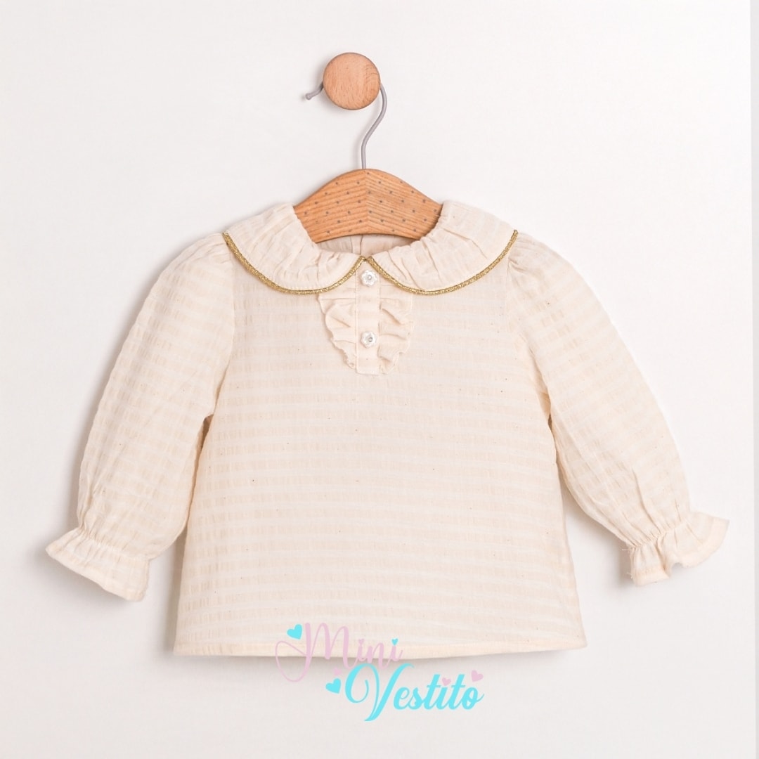 Paris Bebe Yakalı Alttan Çıtçıtlı Romper