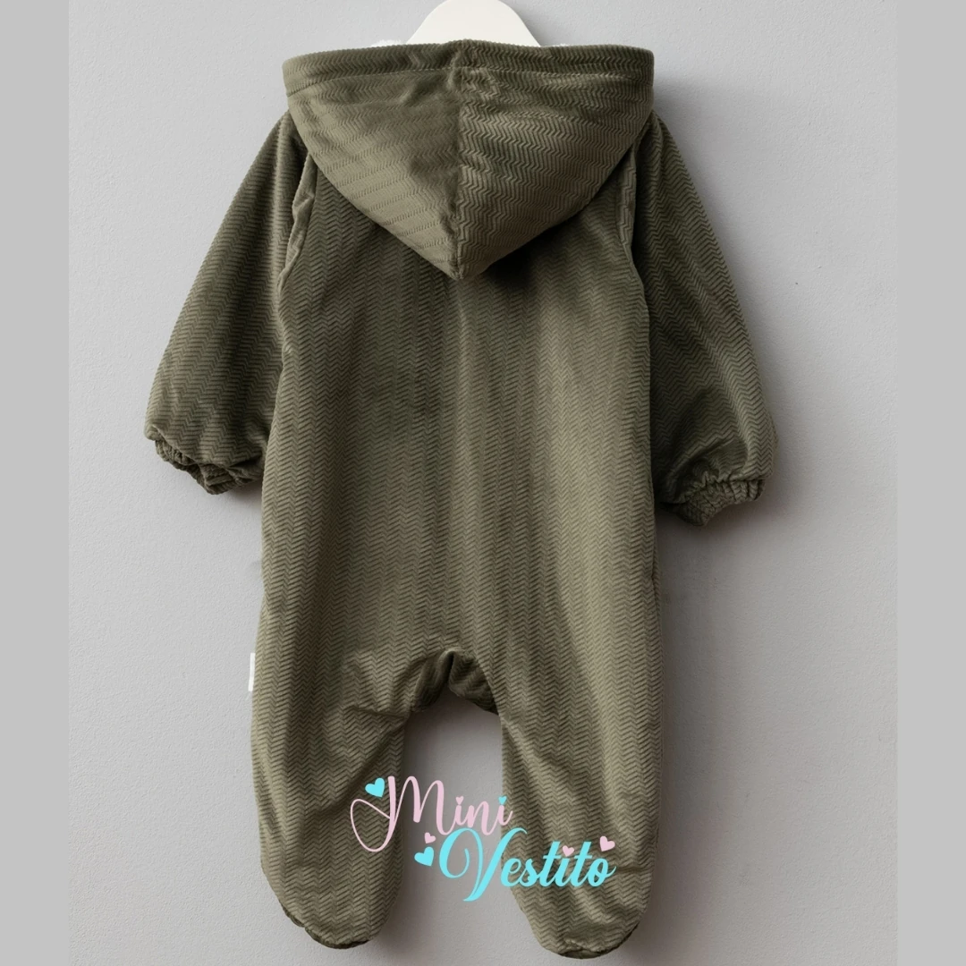 Penguen Armalı Kapuşonlu Çift Fermuarlı Kozmonot