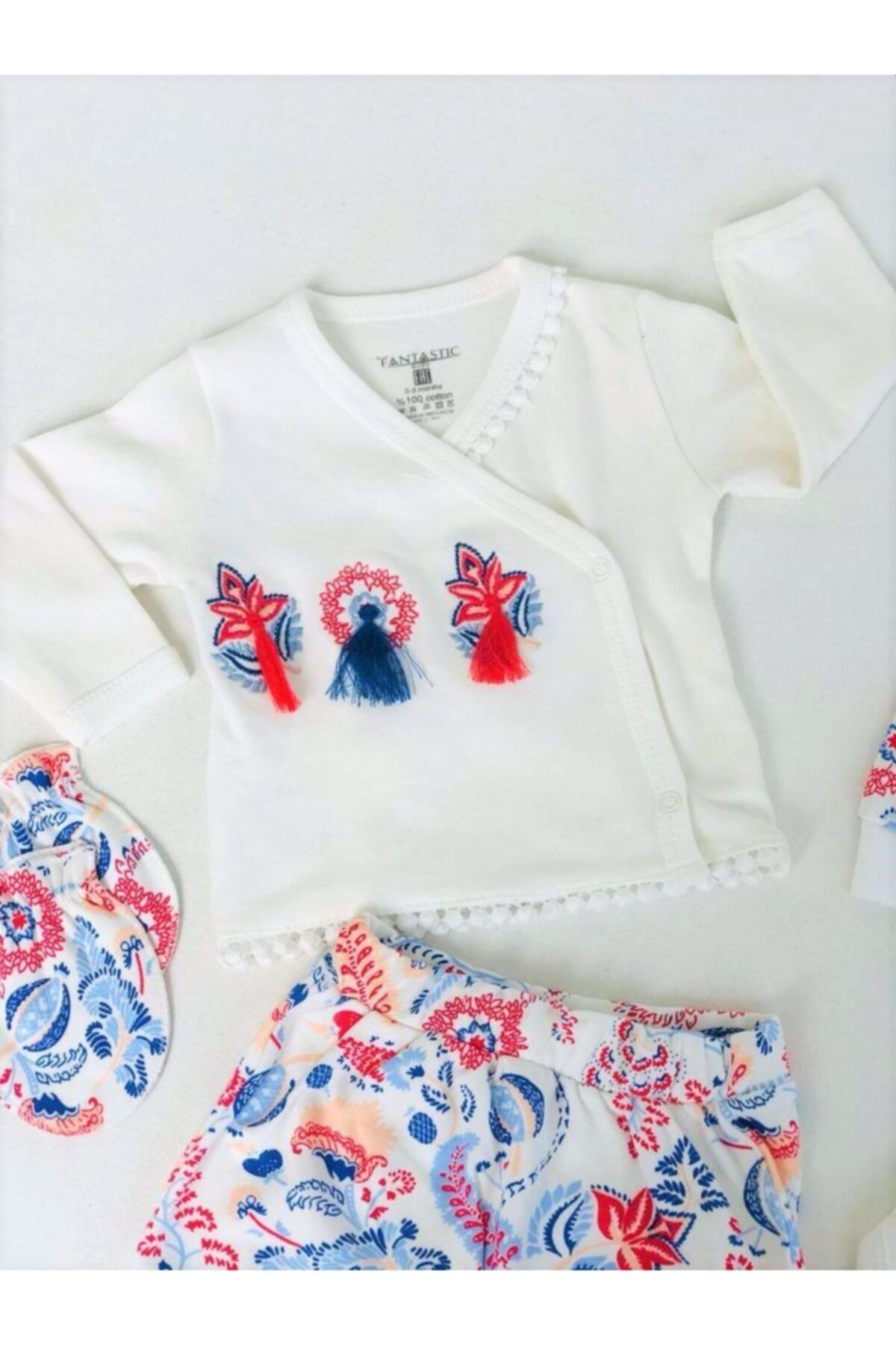 Unisex Bebek Beyaz Set