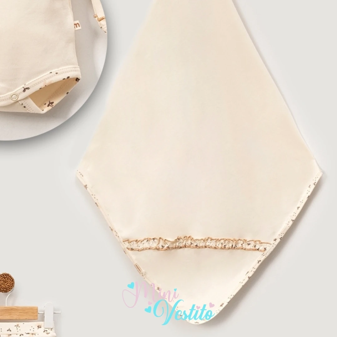 Sally Fırfırlı Lora Şapkalı Battaniyeli 5 Li Set