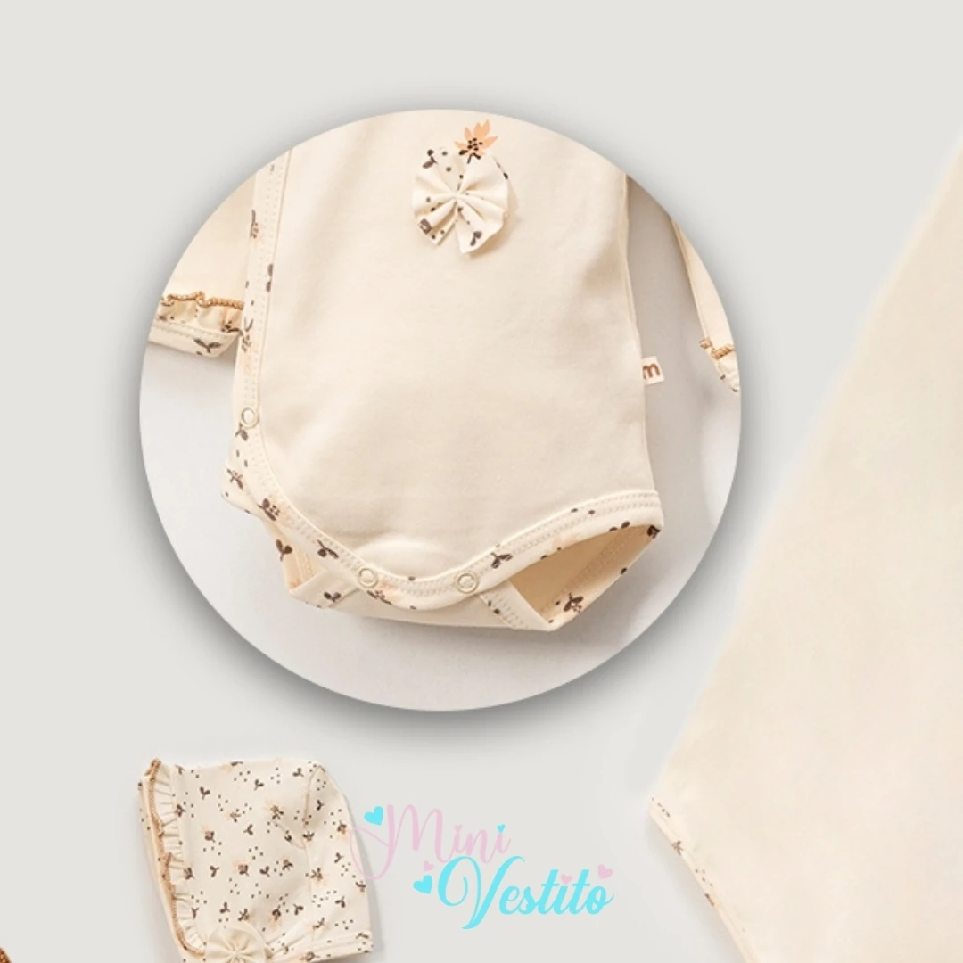 Sally Fırfırlı Lora Şapkalı Battaniyeli 5 Li Set