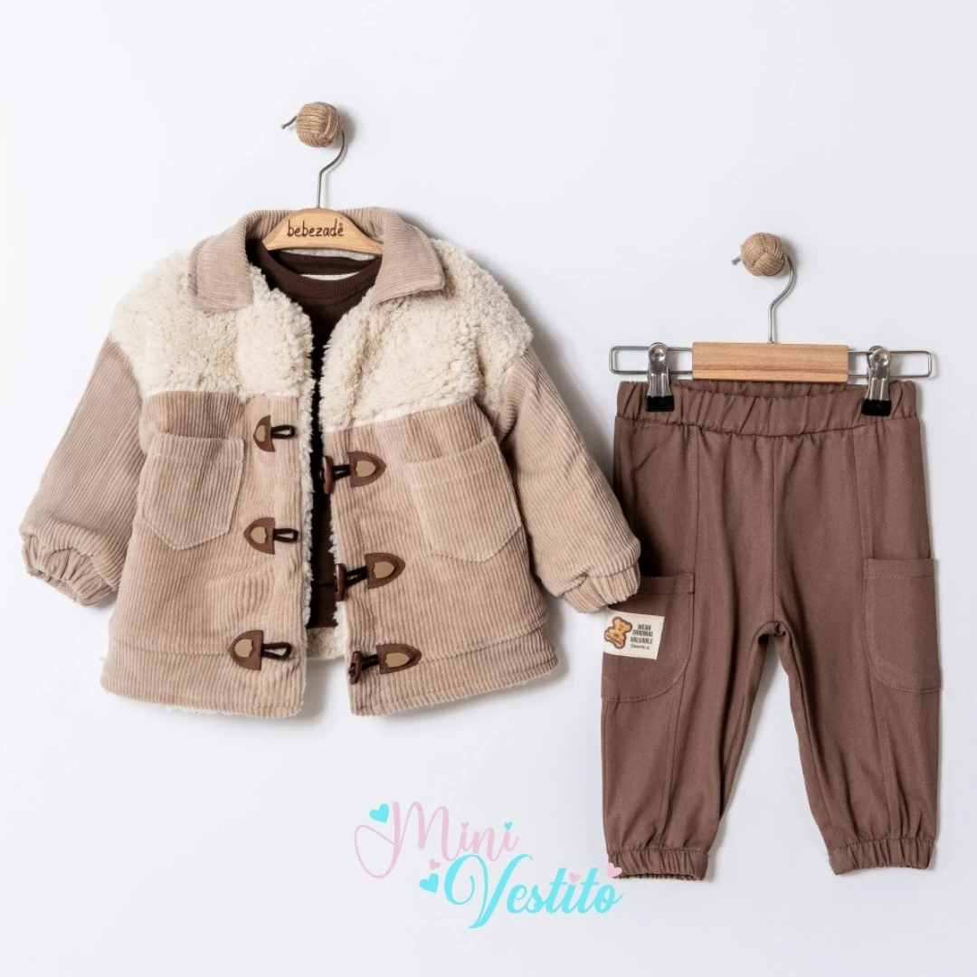 Wear Original İçi Peluşlu Düğmeli 3 Lü Takım