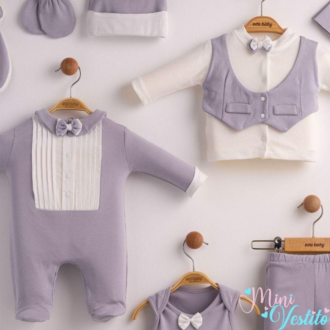 🎩 "Minik Beyefendi" 10 Parça Erkek Bebek Hastane Çıkışı Takımı 