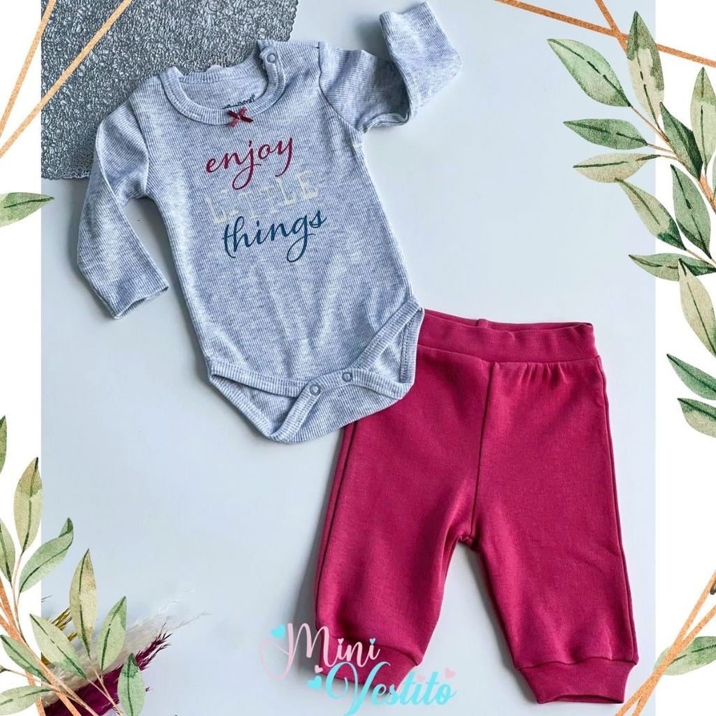 Baby Boss Enjoy Little Things Çıtçıtlı Body Ikili Takım Mürdüm