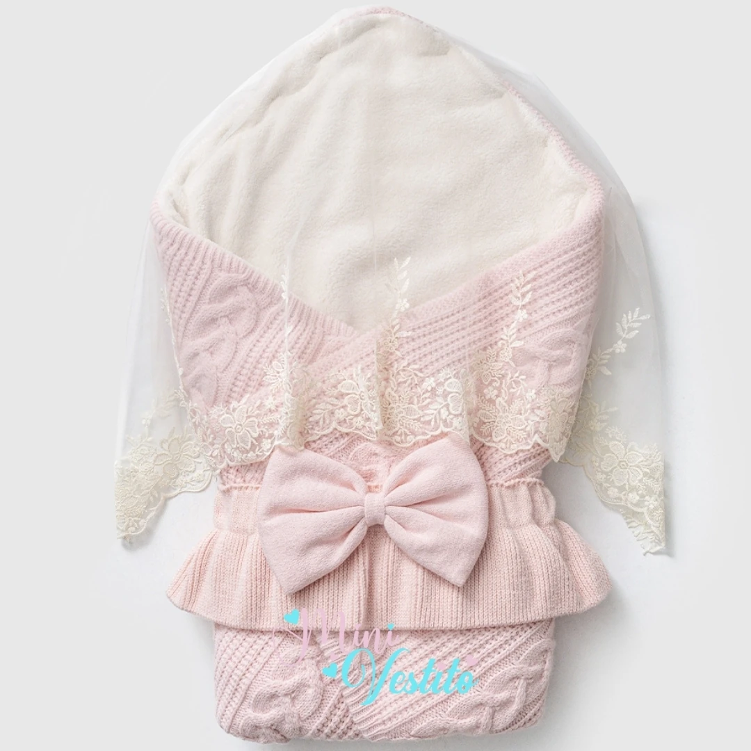 Selanik Tüllü İçi Peluşlu % 100 Organik Pamuk Triko Kundak 85×85