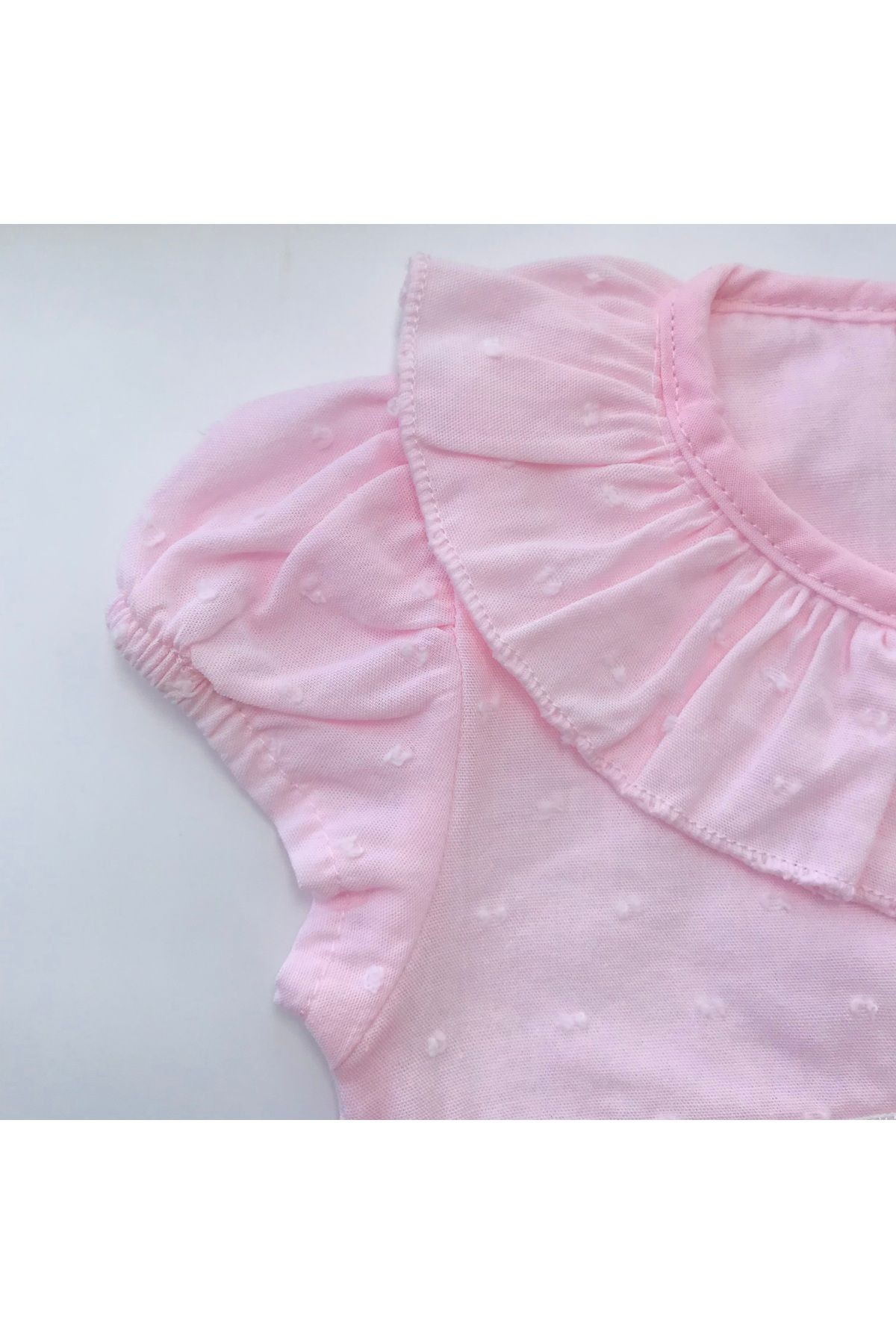 Tatum Pıtırcık Desenli Fırfırlı Vintage Yaka Çıtçıtlı Body Zıbın