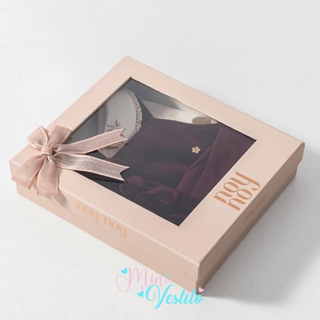 Mini Style Rachel Yakası İşleme Ve Dantelli Bordo Takım
