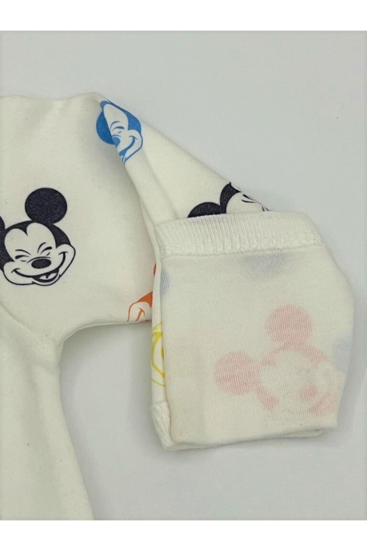 Baby Boss Star Mouse Nakışlı Gizli Eldivenli Önden Çıtçıtlı Ikili Takım Lacivert