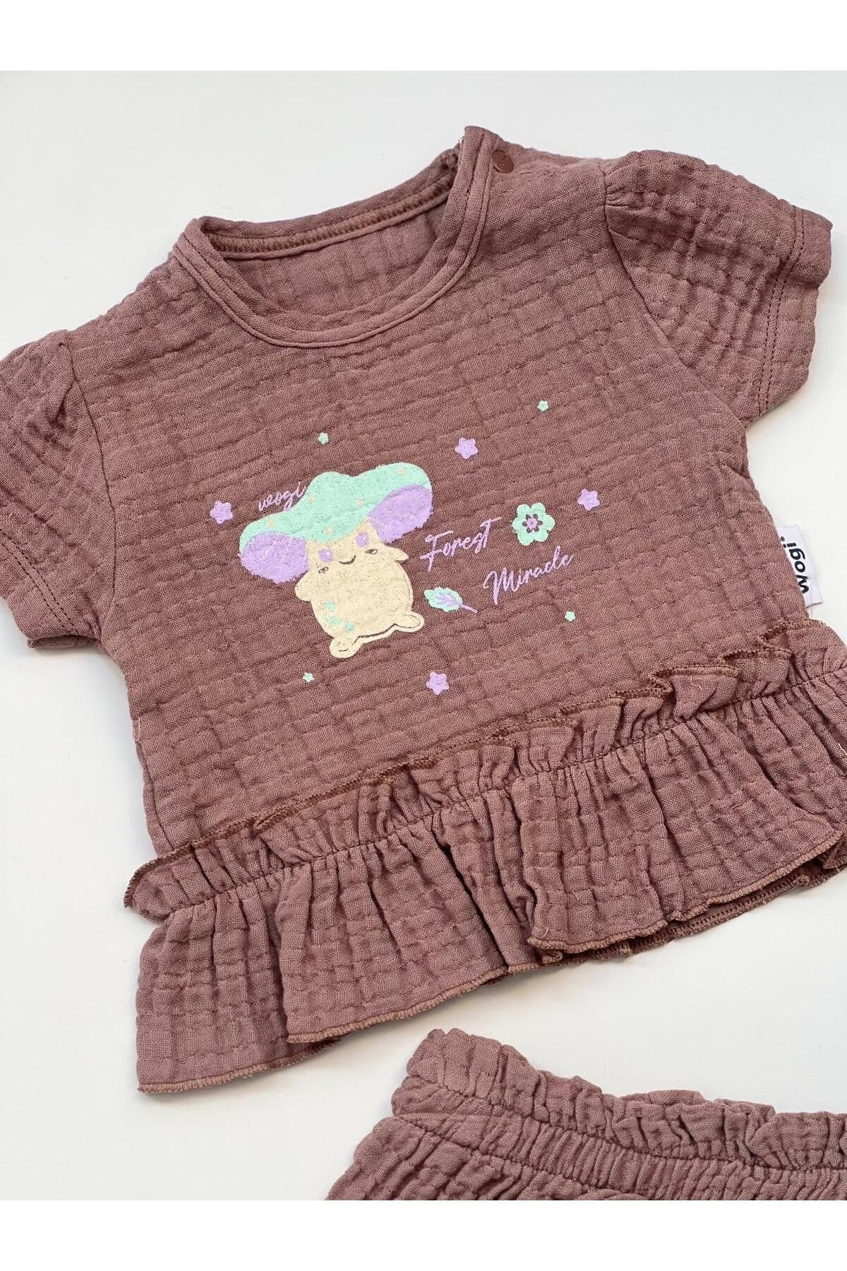 Maria % 100 Organic Muslin Şortlu İkili Takım