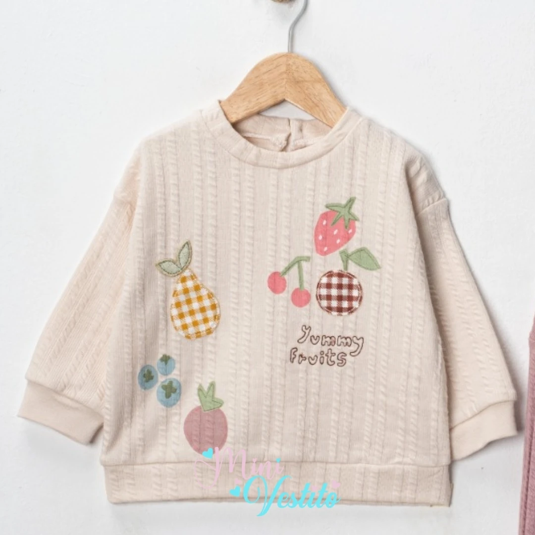 Meyve Desenli İkili Takım🍓🍇