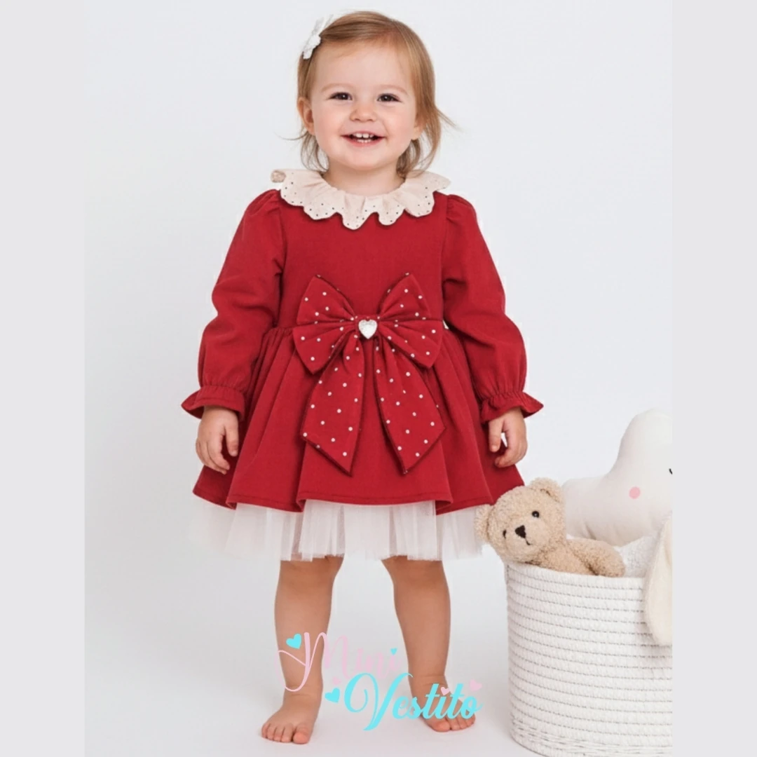 🌸 Papatya Yaka Kırmızı Mini Dress Elbise