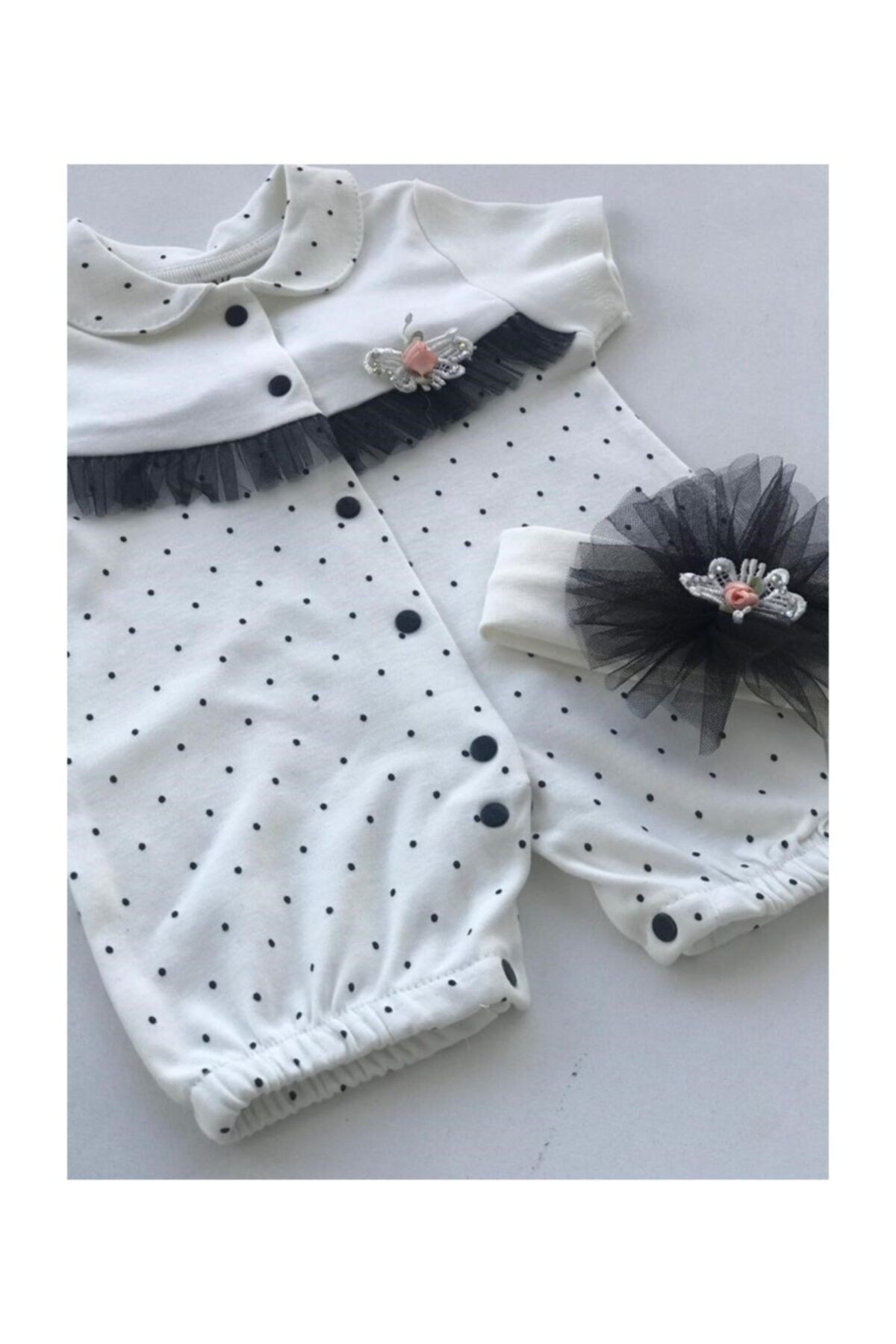 Eda Bebe Puantiyeli Short Tulum
