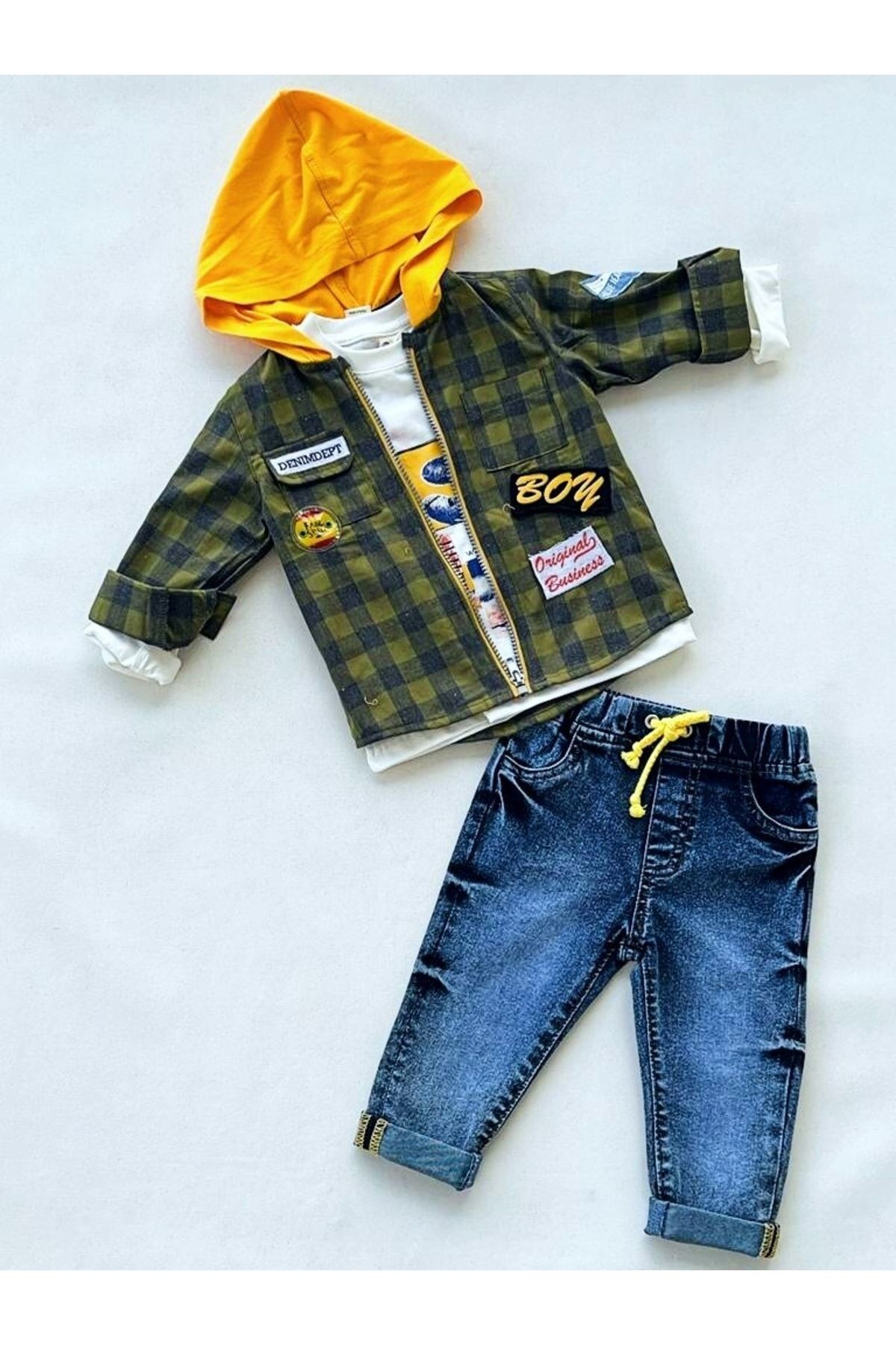Free Spirt Boy Denim 3 Parça Takım