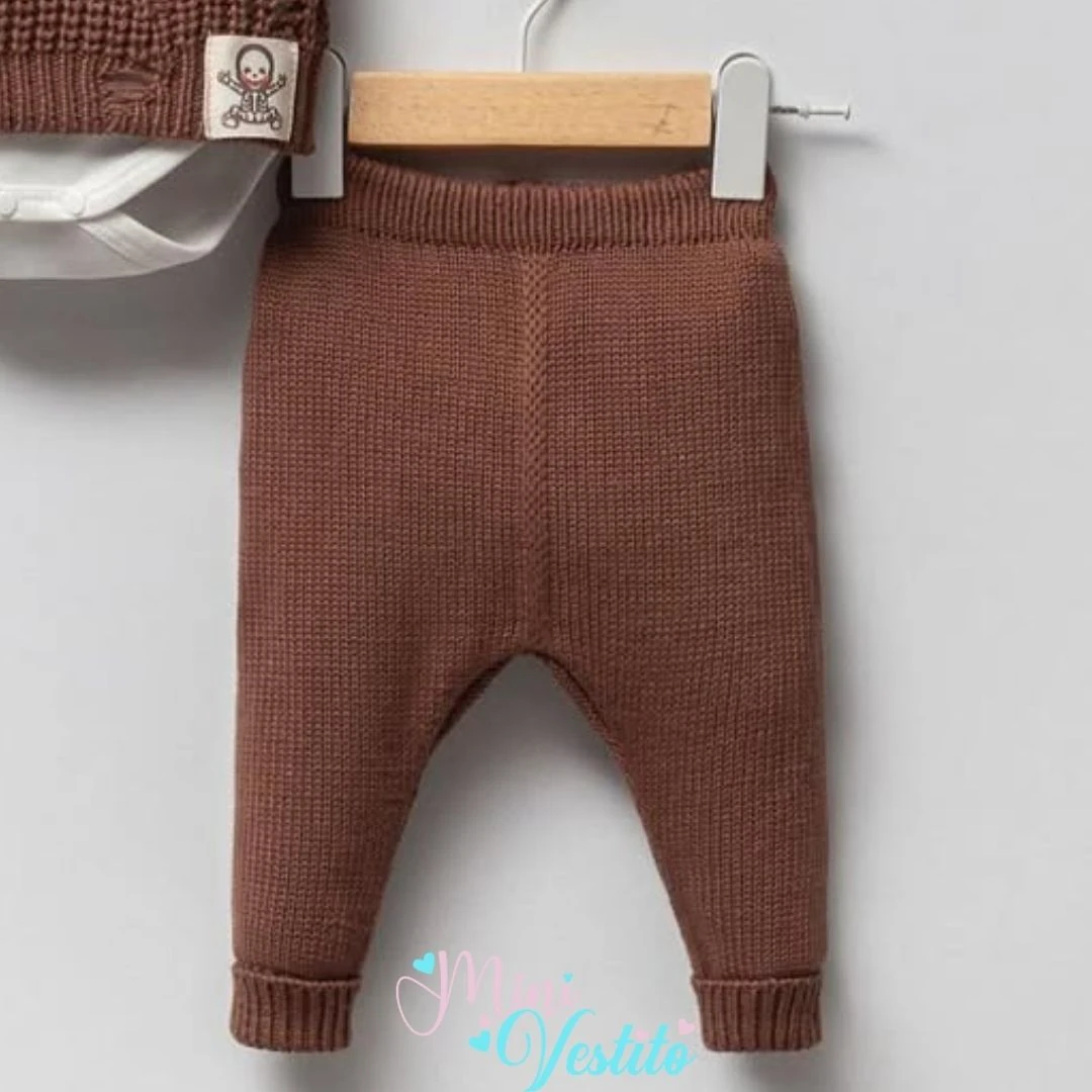 Javier Triko Kazaklı % 100 Organik Pamuk 3 Parça Takım