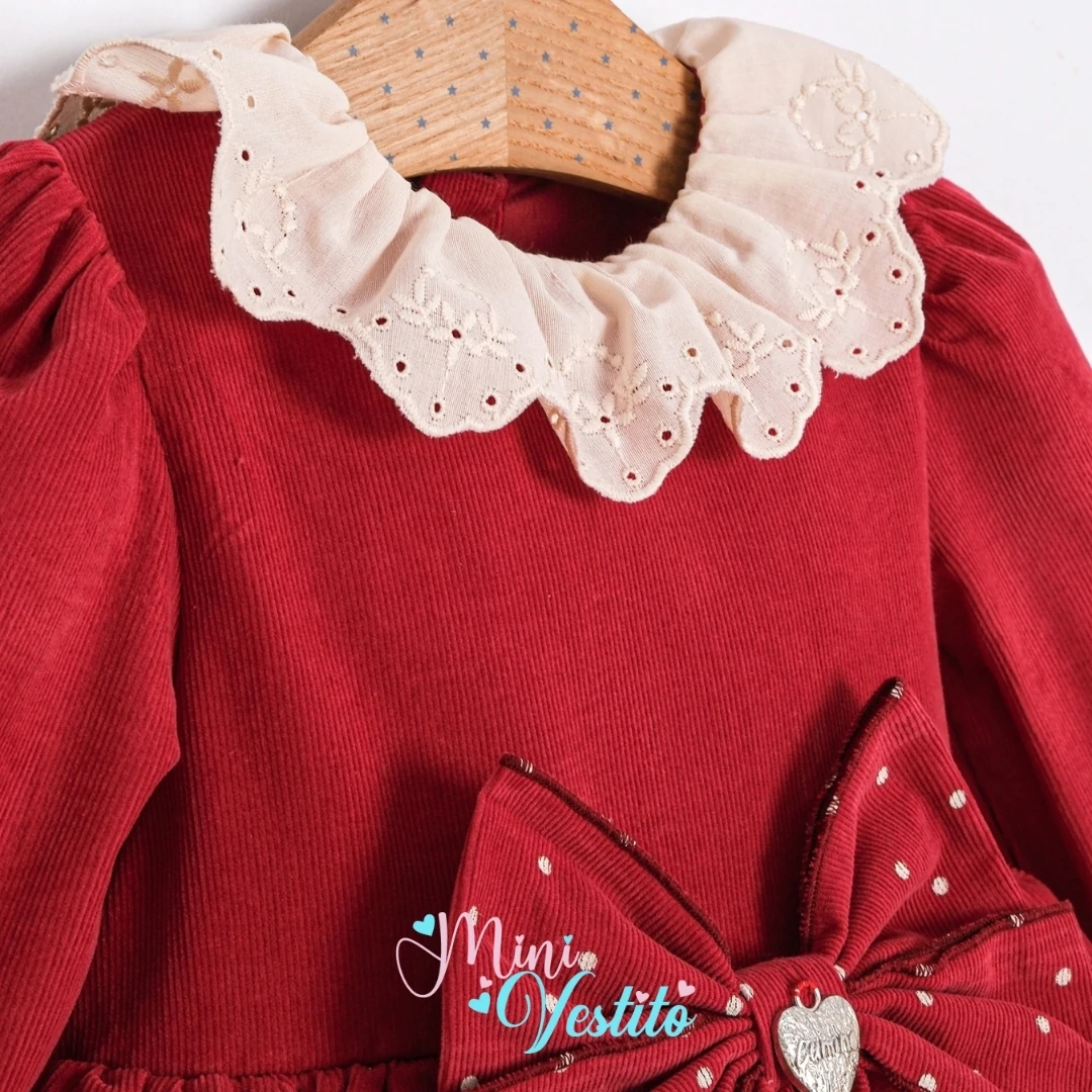 🌸 Papatya Yaka Kırmızı Mini Dress Elbise