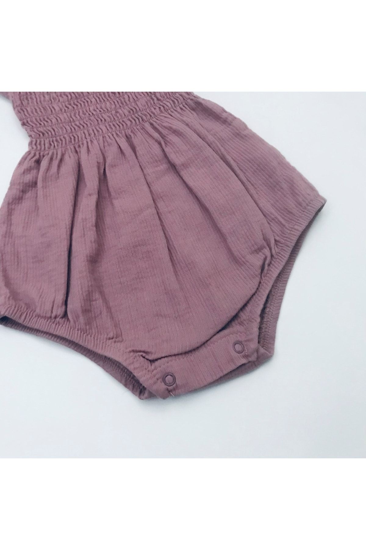 Rose Bandanalı Fitilli Muslin Ip Askılı Çıtçıtlı Elbise