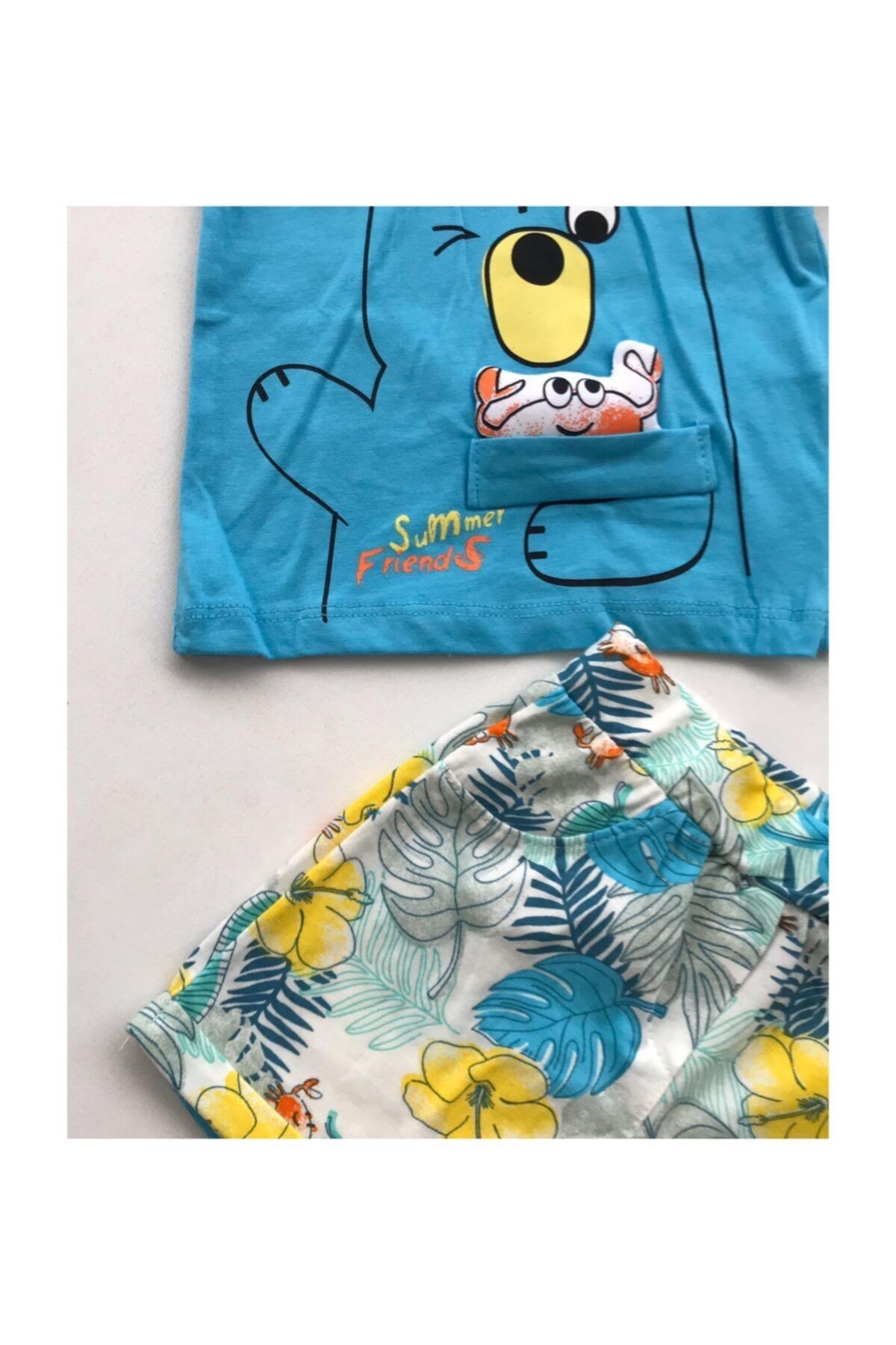Erkek Bebek Şort T-shirt 2li Takım