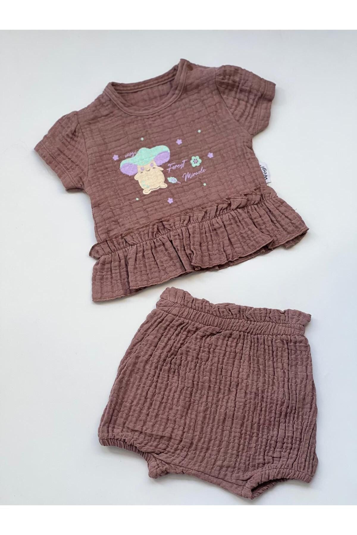 Maria % 100 Organic Muslin Şortlu İkili Takım