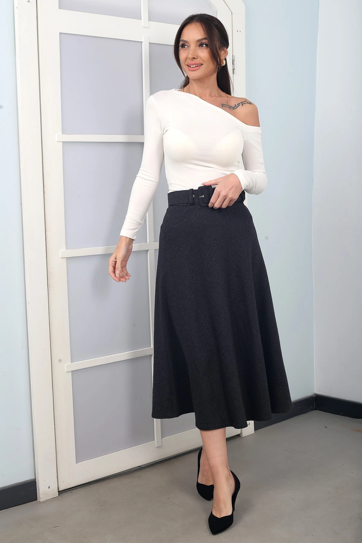 Kadın Balıksırtı Çan Etek