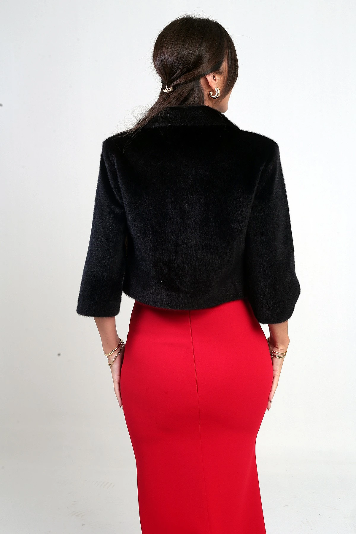 Kadın Bebe Yaka Astarlı Bolero