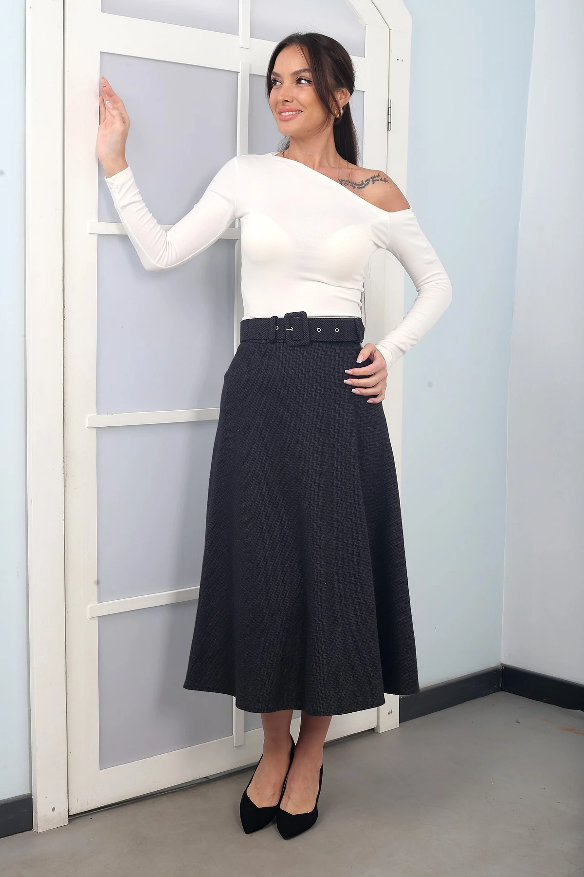 Kadın Balıksırtı Çan Etek