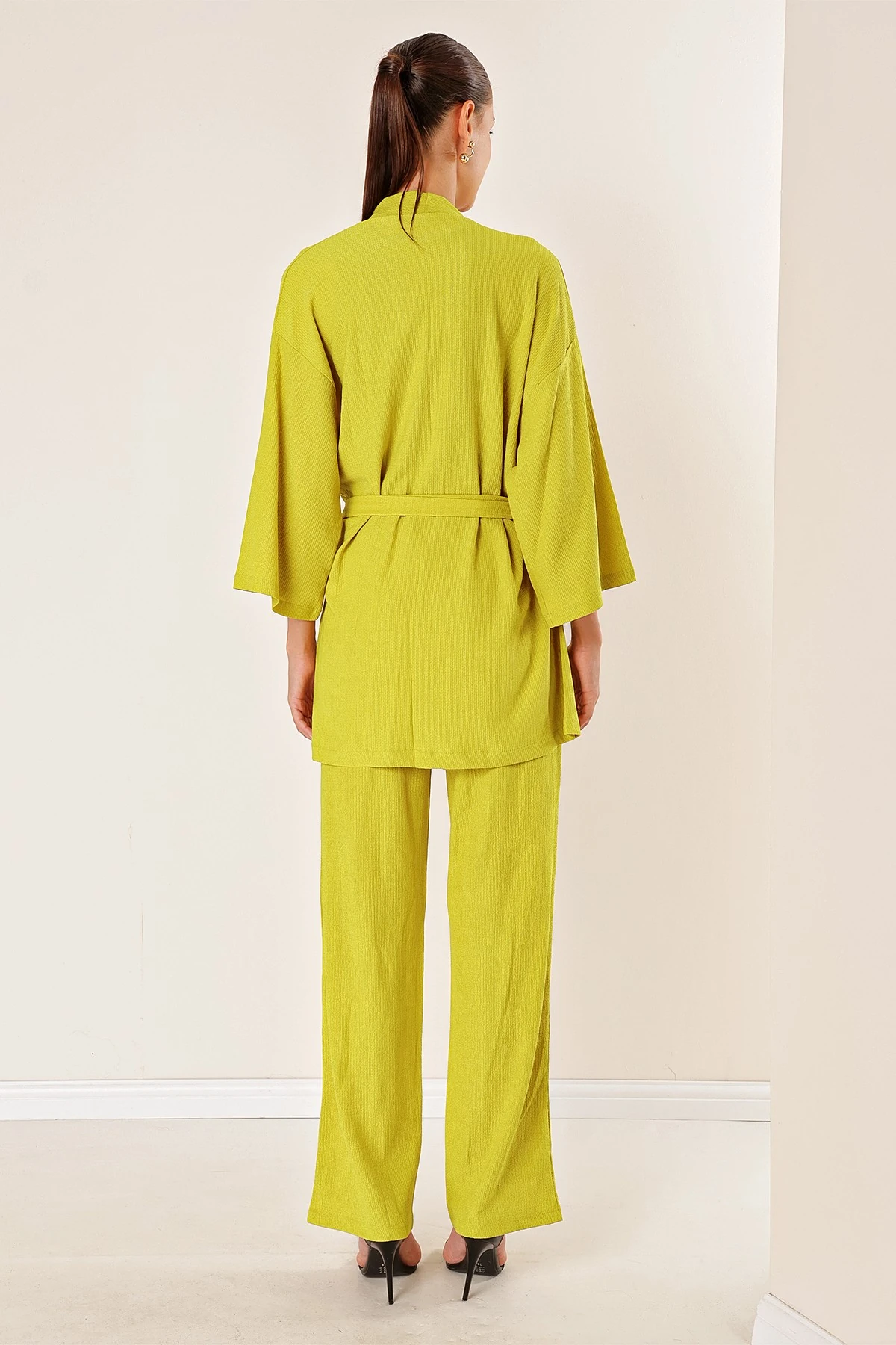 Bürümcük Pantolonu Cepli Kimono Takım