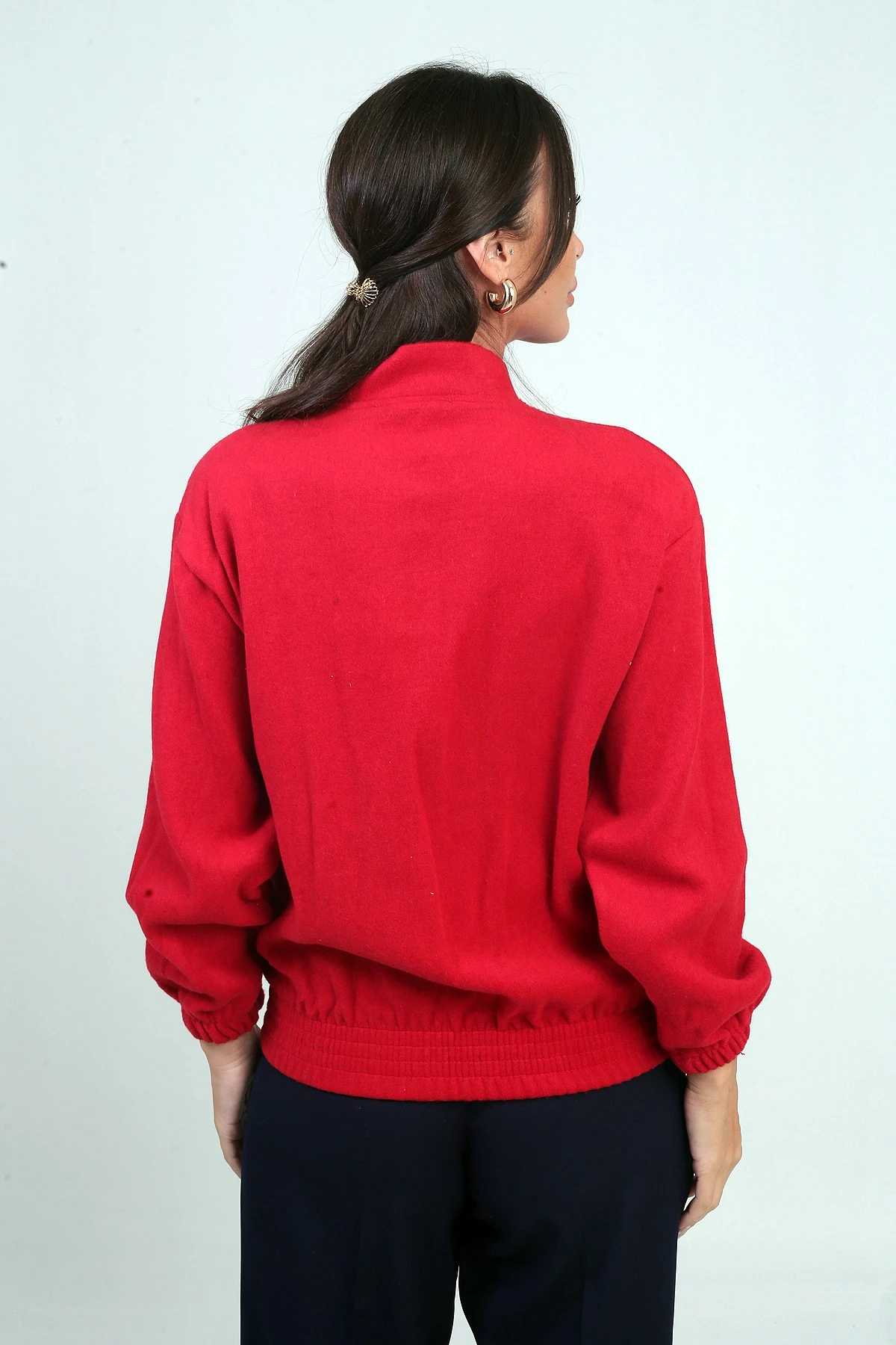 Beli Lastikli Torba Cepli Kaşe Bomber Mont