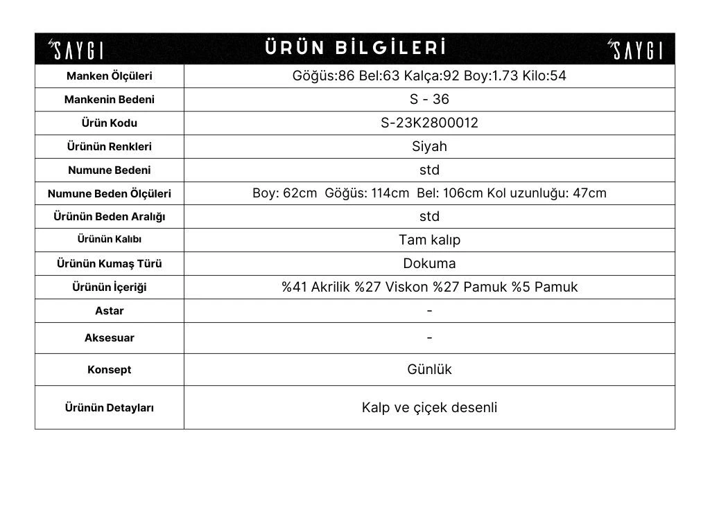 Kalp Ve Çiçek Desenli Akrilik Hırka