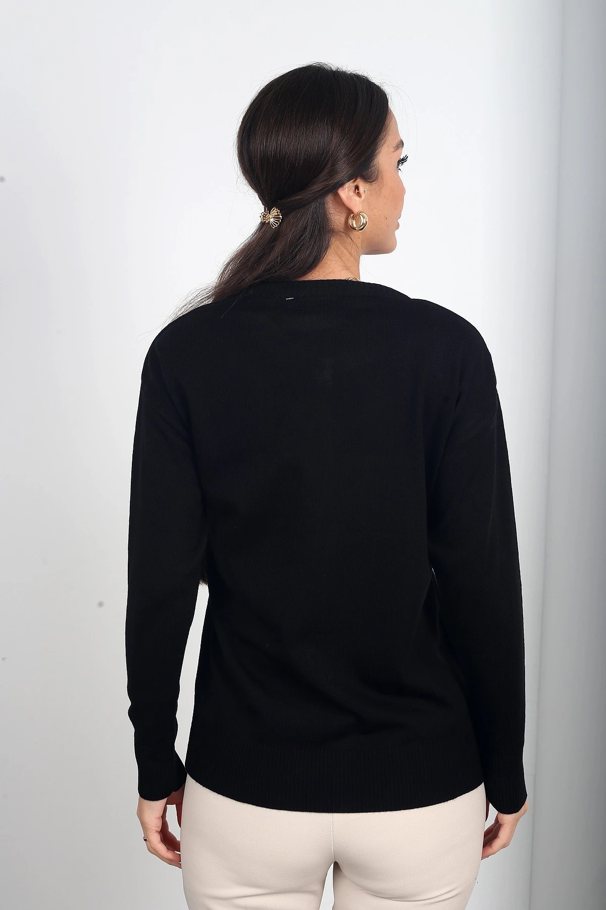 Kadın Önden Düğmeli Hırka