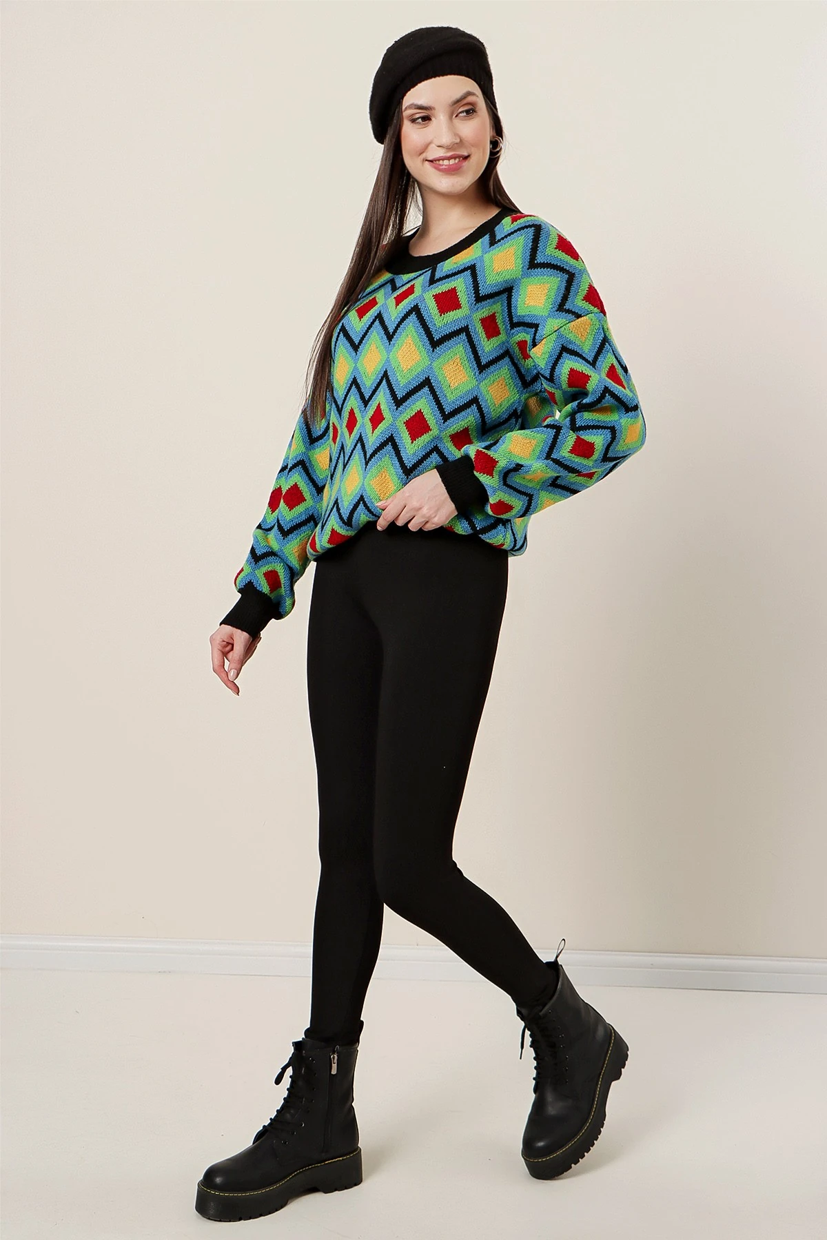 Yüksek Bel İçi Şardonlu En Boy Likralı Toparlayıcı Tayt