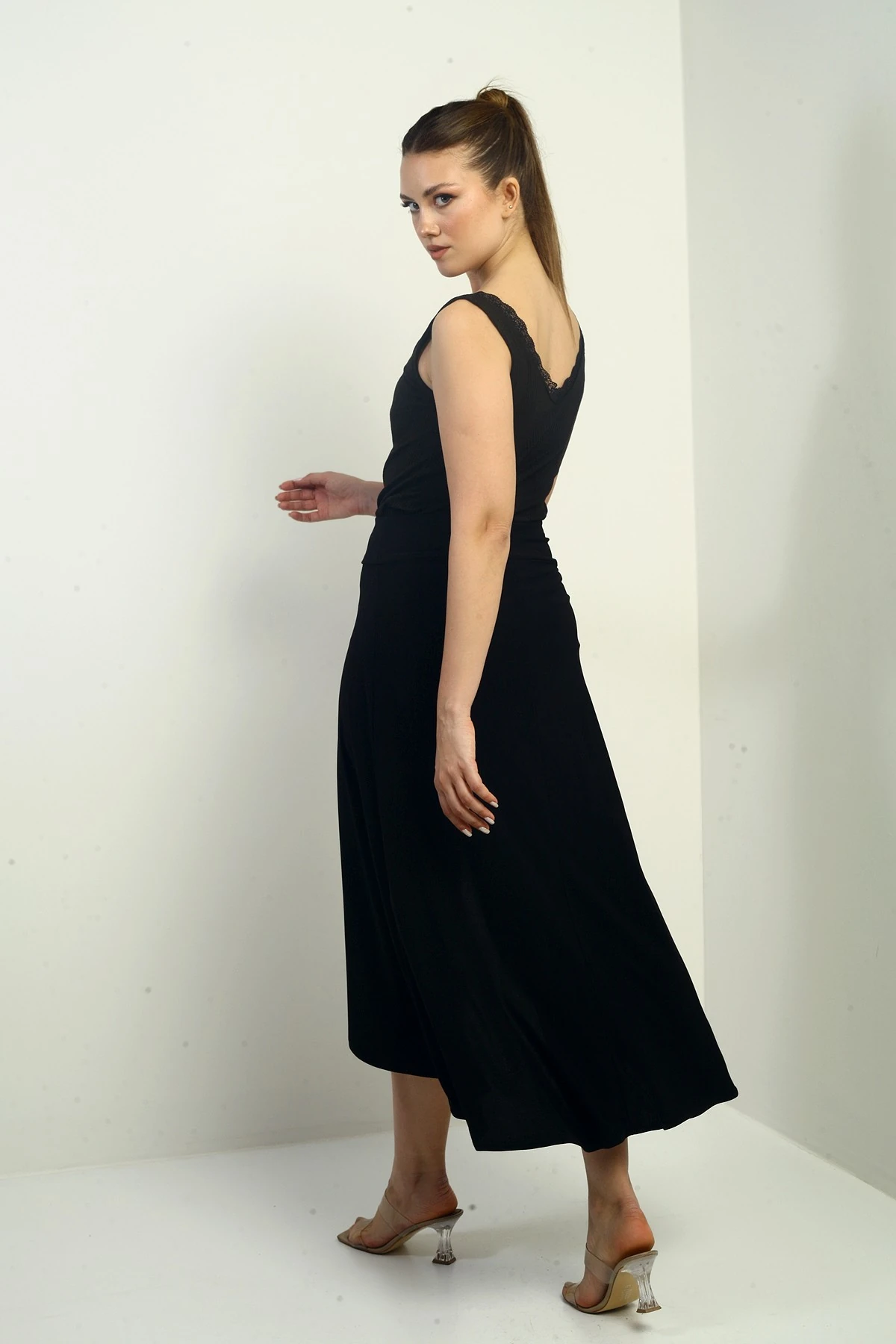 Kadın İçi Şortlu Sandy Uzun Etek