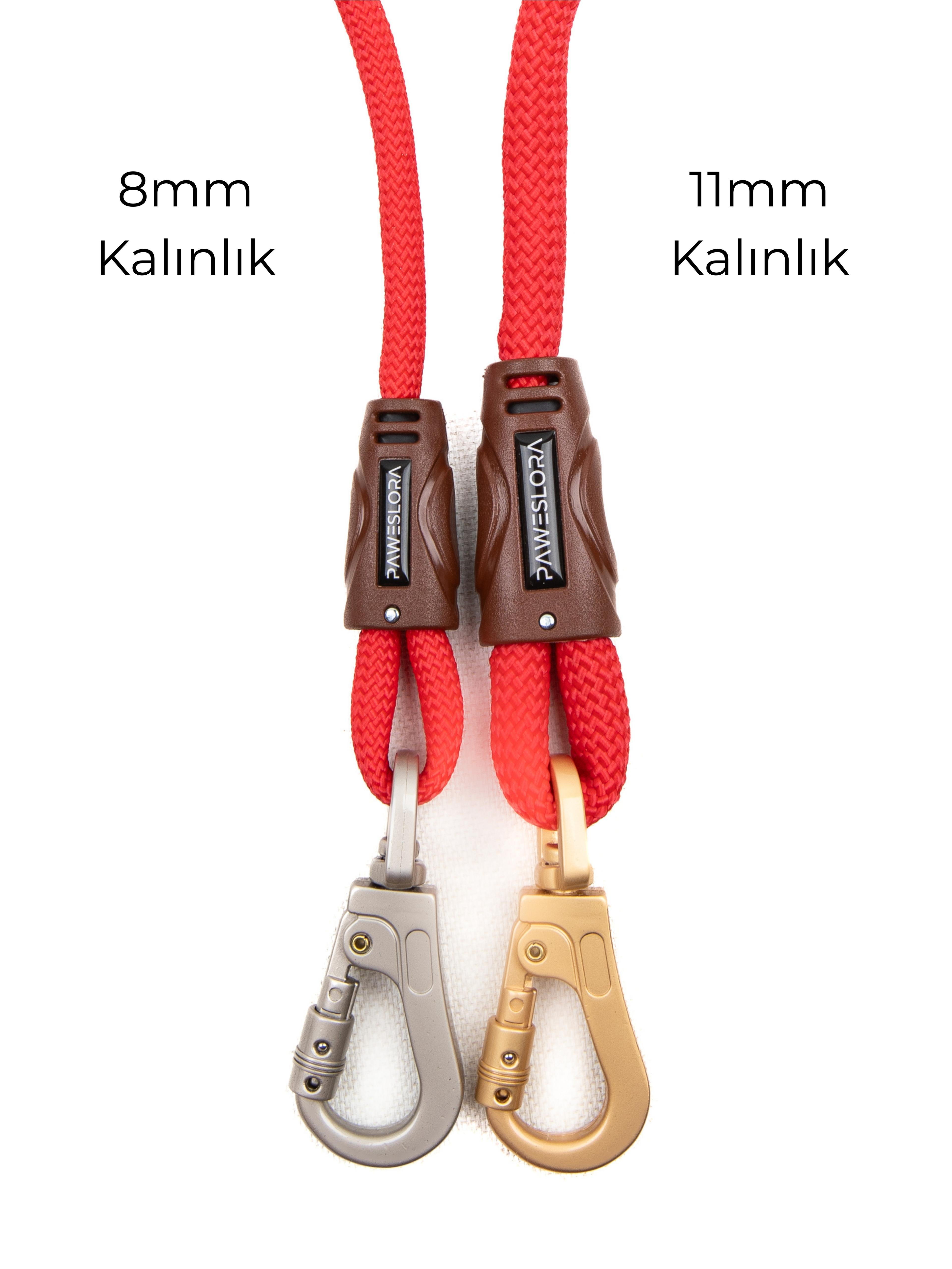 8 mm Halat Köpek Gezdirme Kayışı – 150 cm | Güvenlik Kilitli, 100 kg Taşıma Kapasiteli, 9 Renk Seçeneğiyle