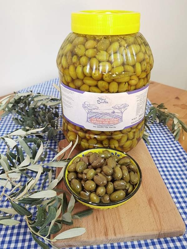 Taş Kırma Yeşil Zeytin 5 Litre-YENİ MAHSUL