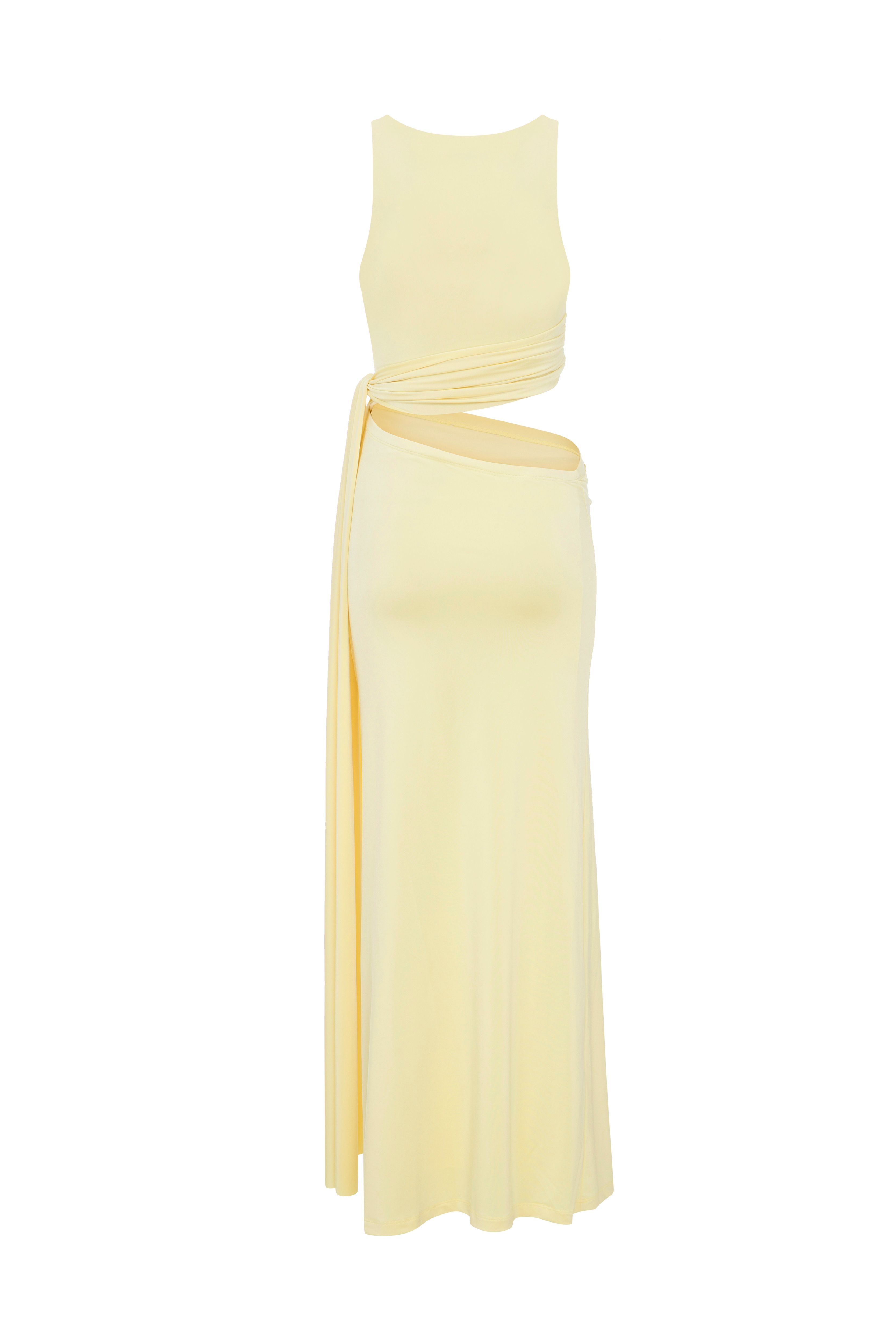 GIZY BUTTER YELLOW ELBİSE