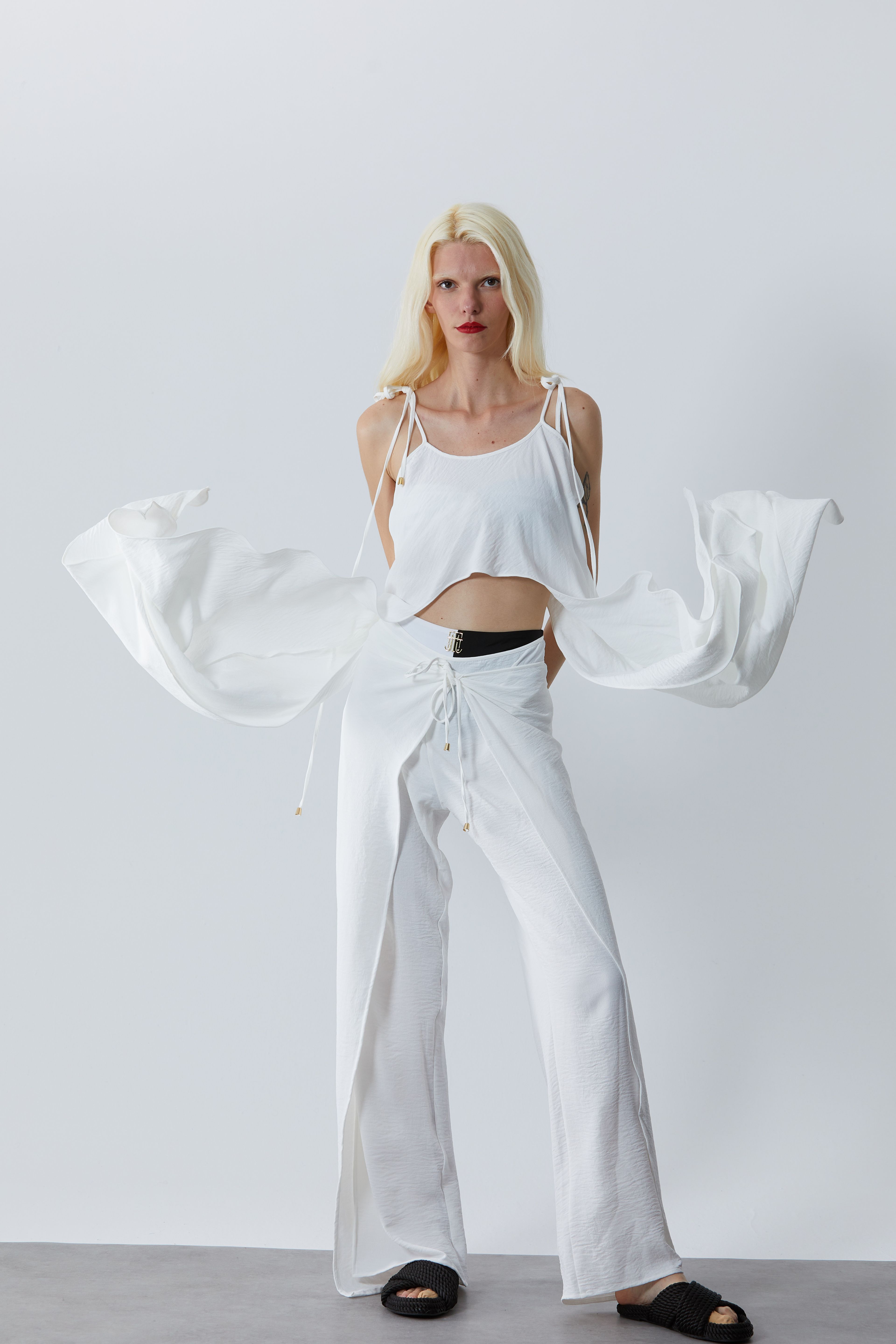 BLANCA BOW BEYAZ PANTOLON