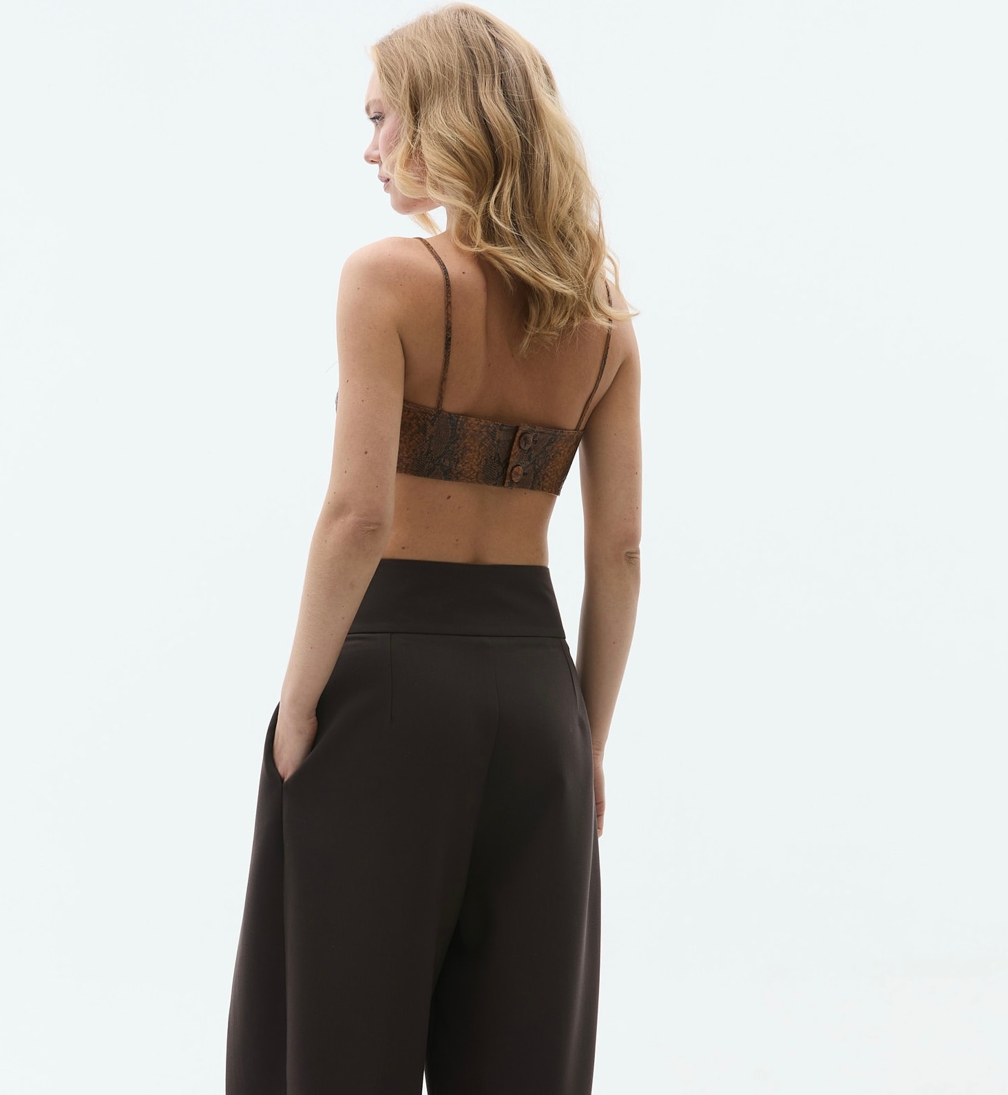 CORE PİTON DESENLİ VEGAN DERİ BRALET