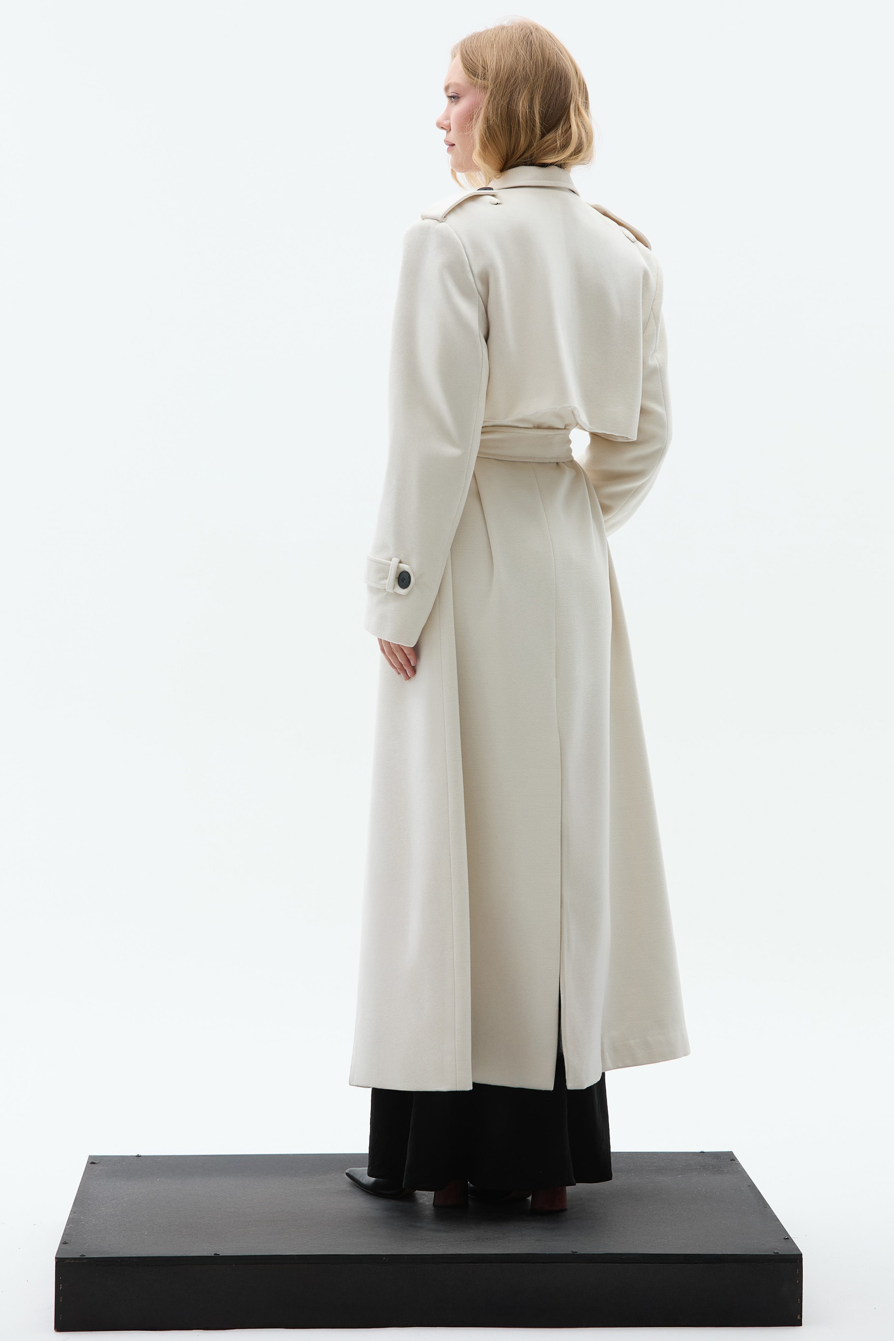 TINA BEYAZ KAŞMİR PALTO